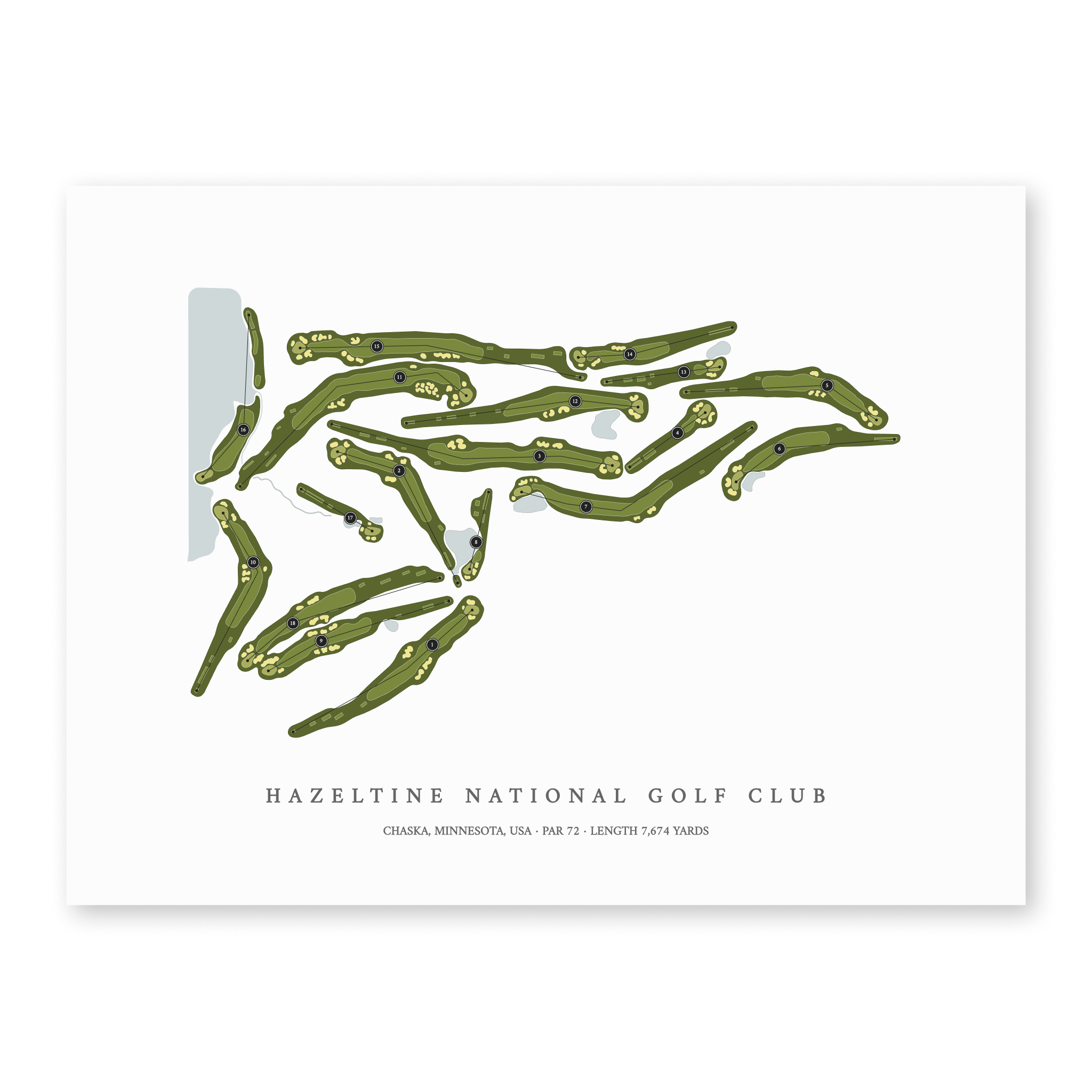 Hazeltine National Golf Club | Golf Course Print | Unframed