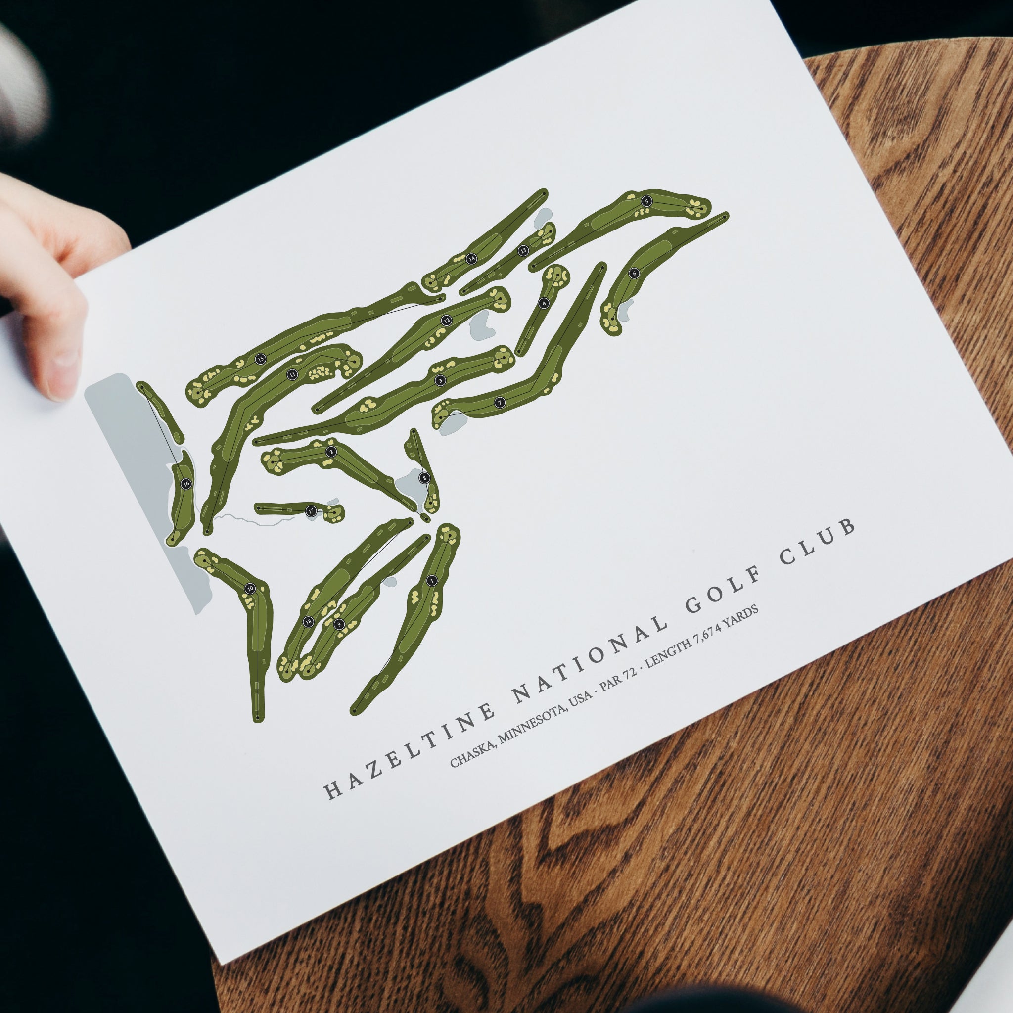 Hazeltine National Golf Club | Golf Course Print | With Laptop