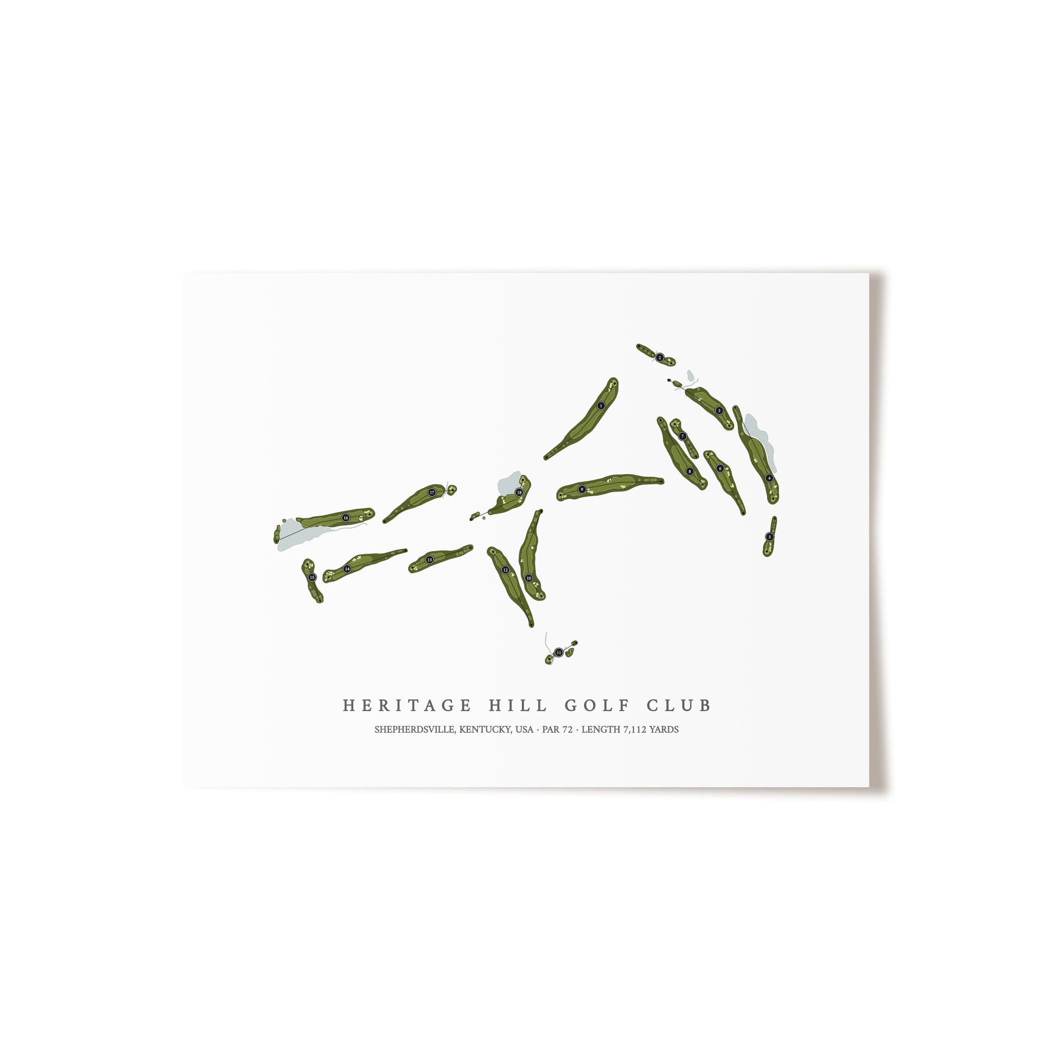 Heritage Hill Golf Club | Golf Course Map | Unframed