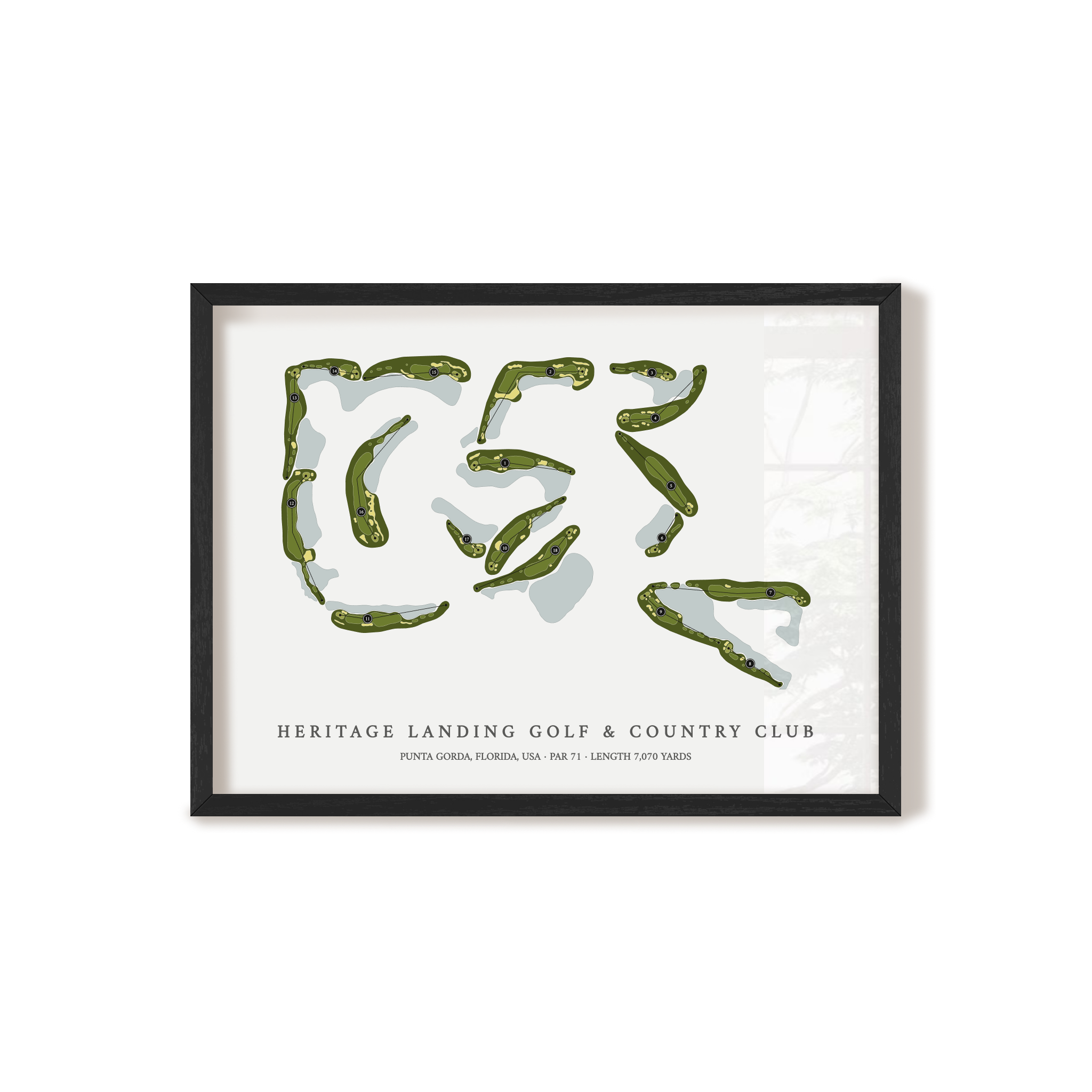 Heritage Landing Golf & Country Club | Golf Course Print | Black Frame