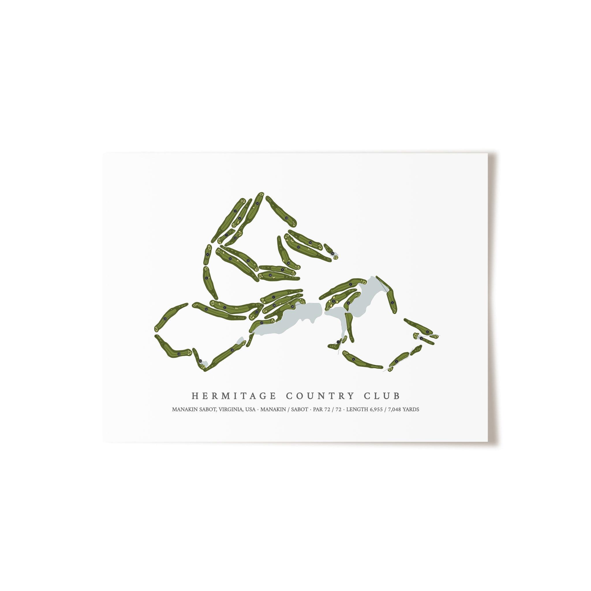 Hermitage Country Club | Golf Course Print | Unframed