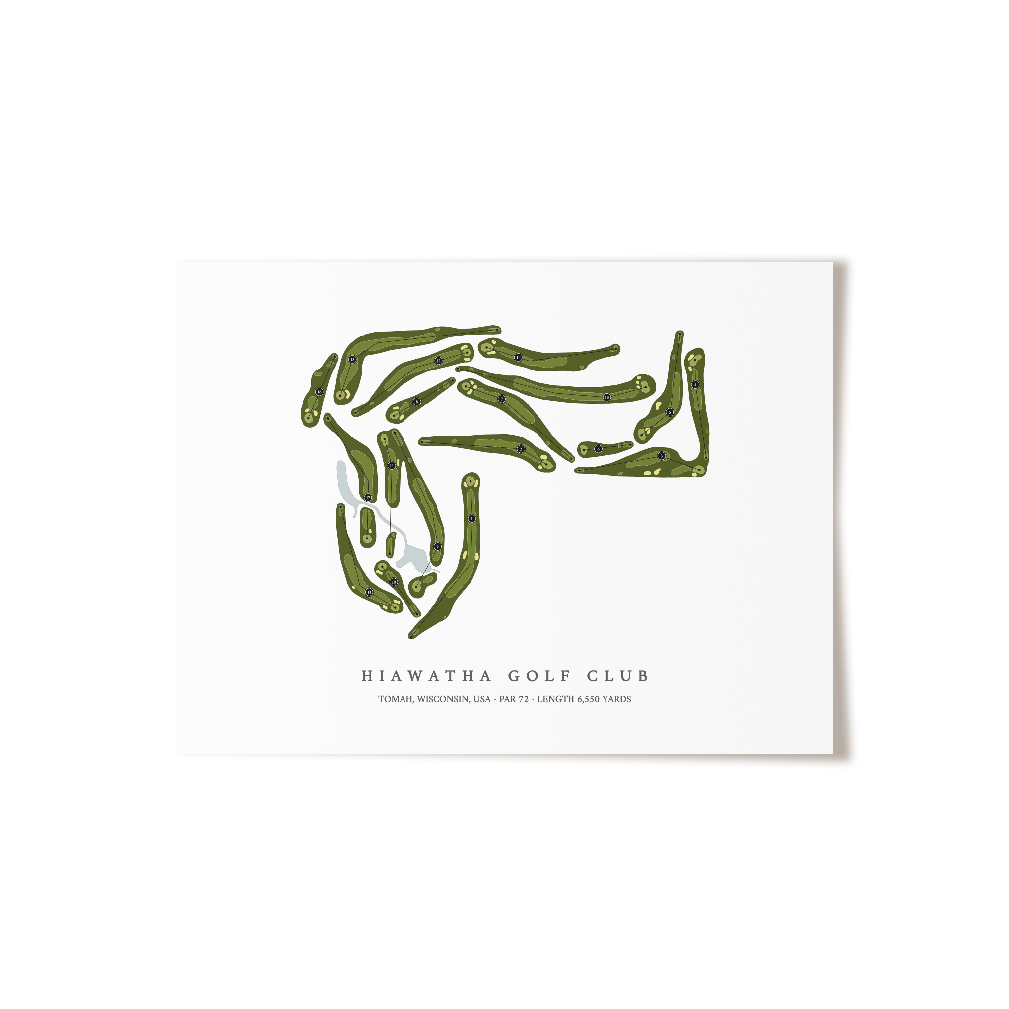 Hiawatha Golf Club | Golf Course Print | Unframed