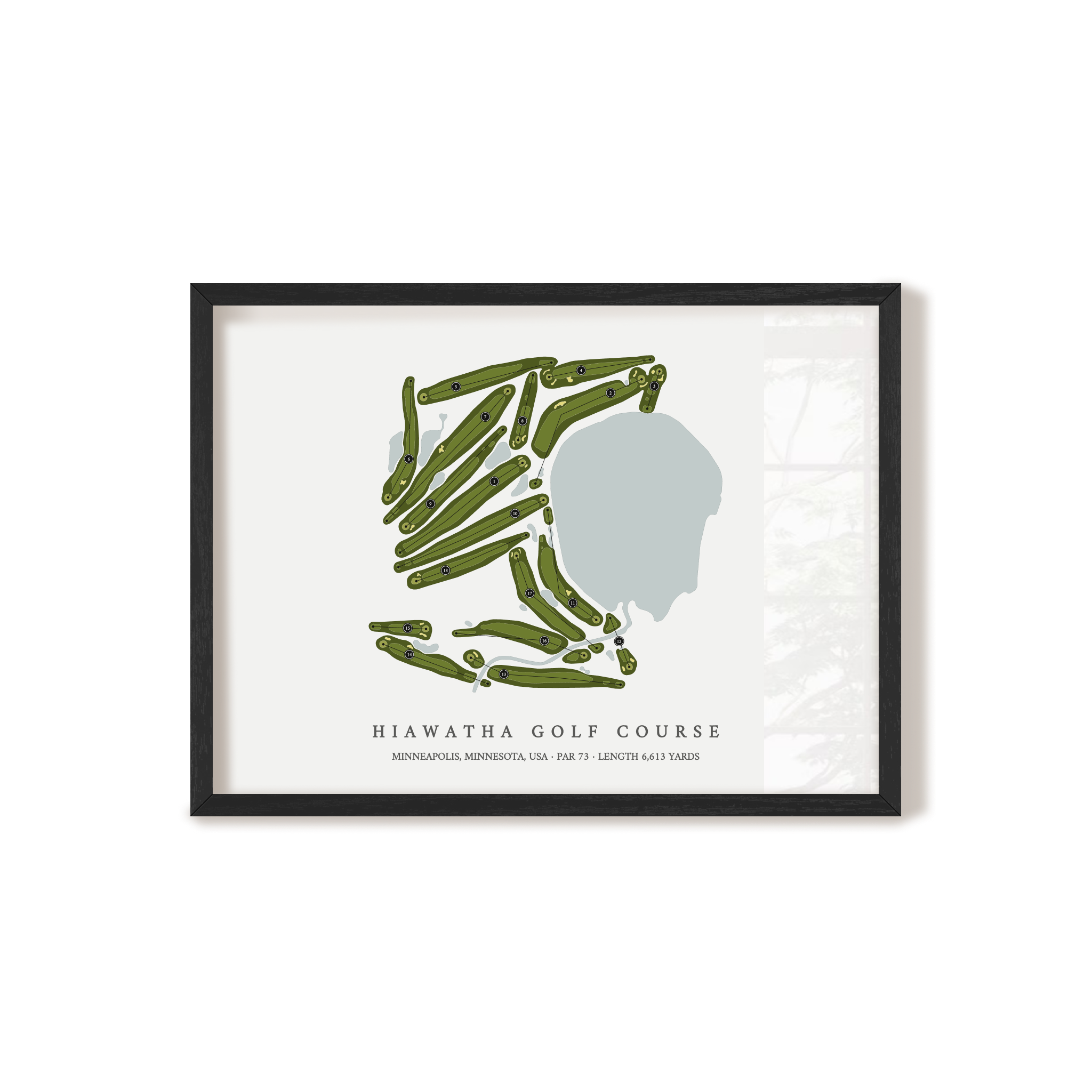 Hiawatha Golf Course | Golf Course Print | Black Frame