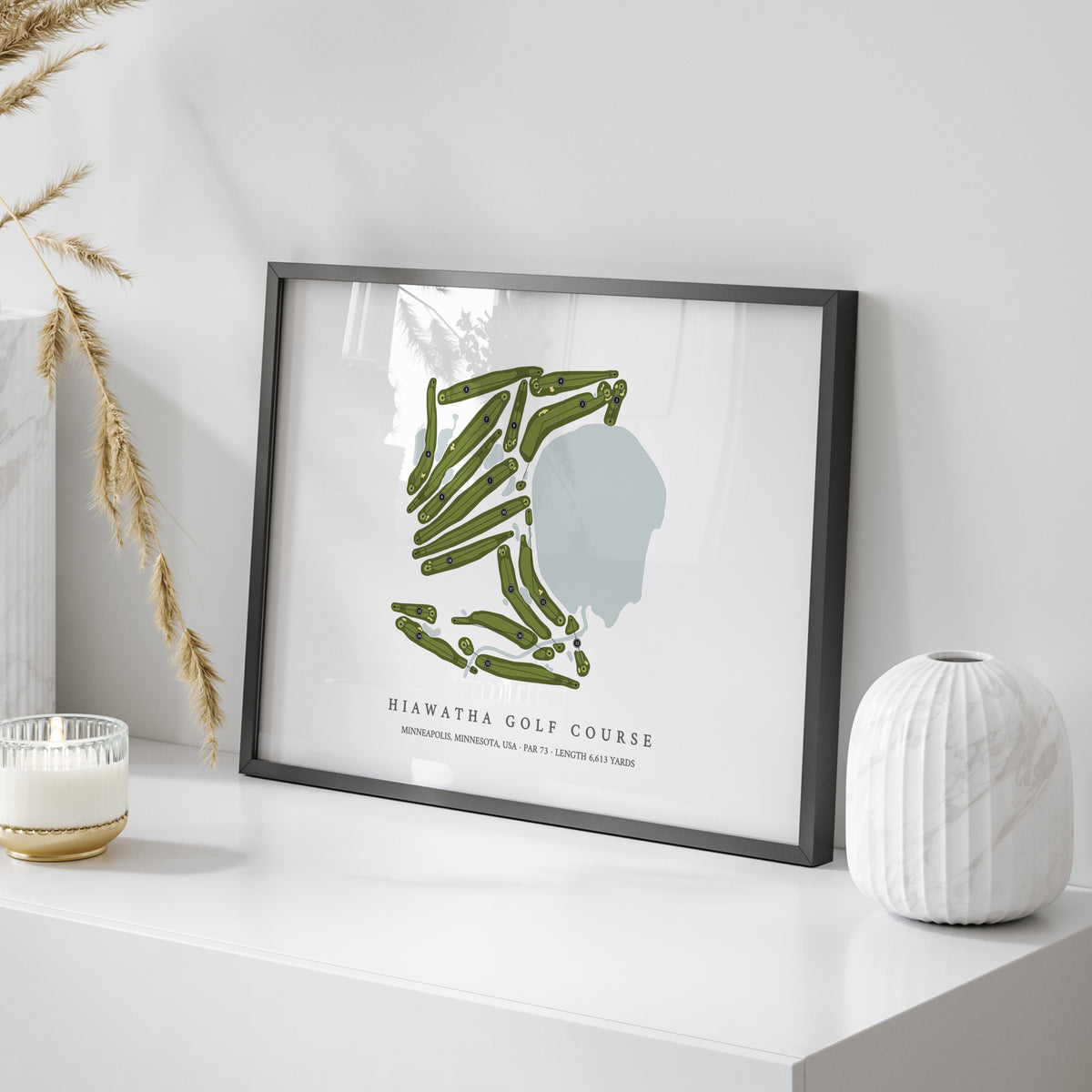 Hiawatha Golf Course | Golf Course Print | On Table
