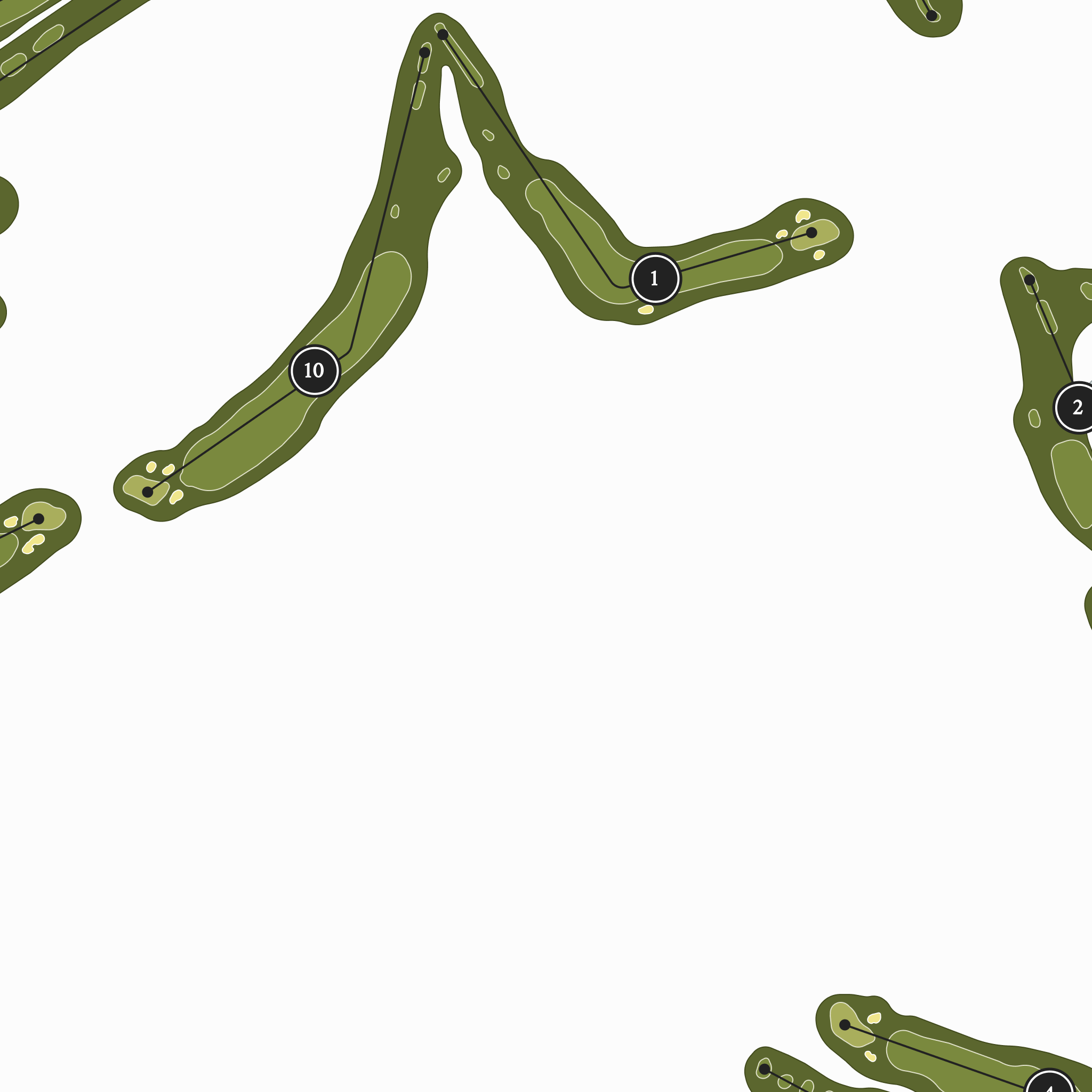 Hickory Hills Country Club | Golf Course Print | Close Up