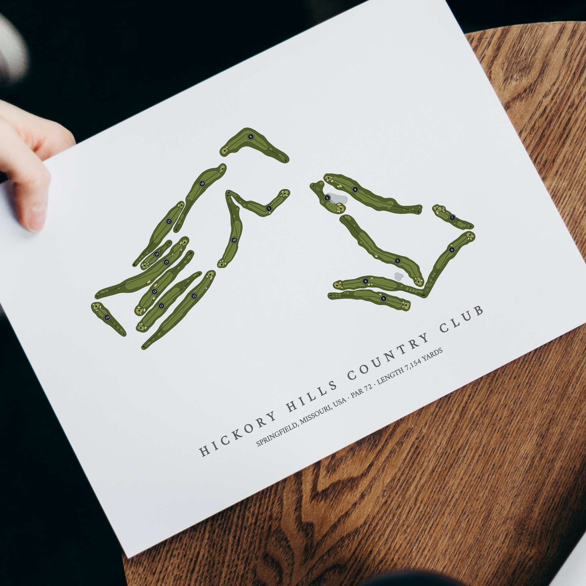 Hickory Hills Country Club | Golf Course Print | With Laptop