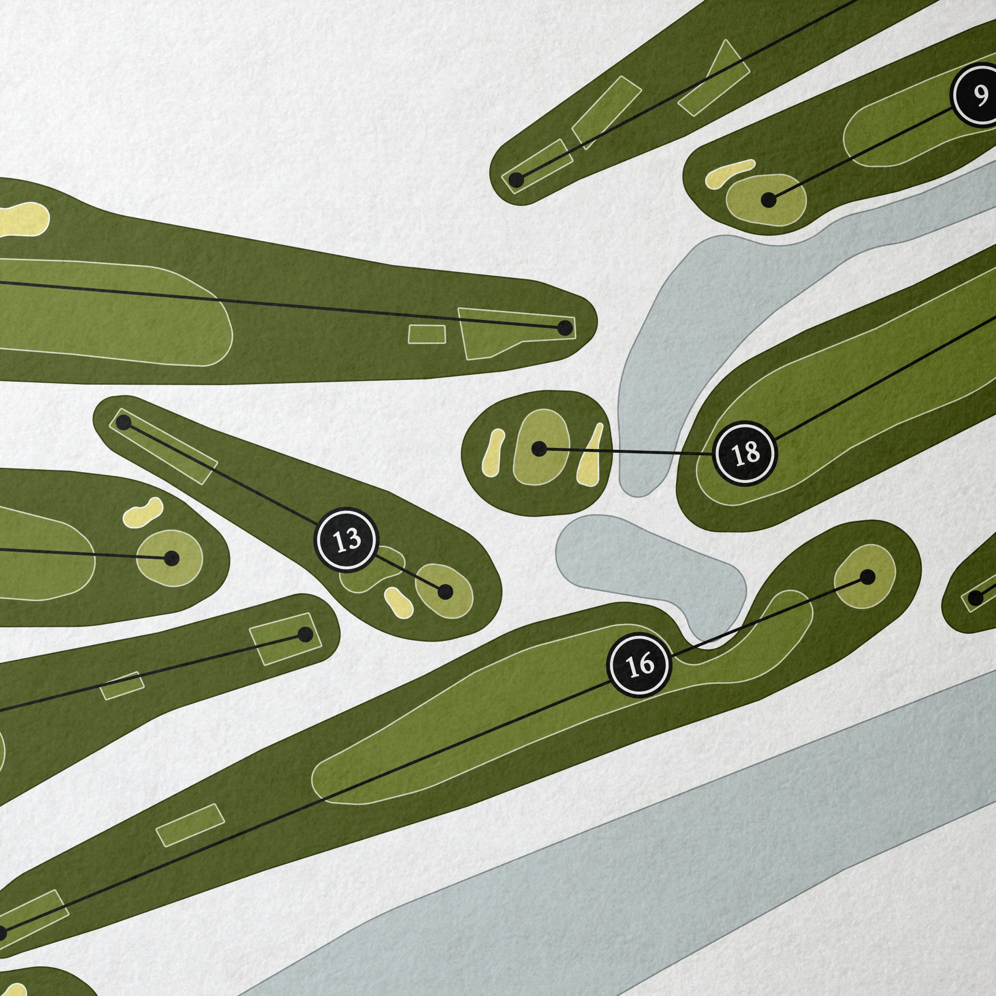High Cedars Golf Club | Golf Course Map | Close+Up