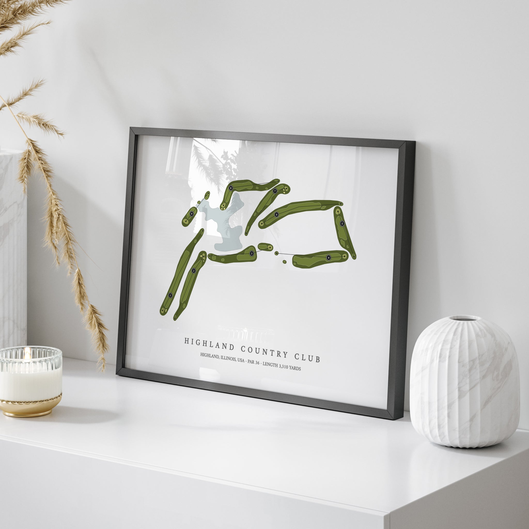 Highland Country Club | Golf Course Map | On Table