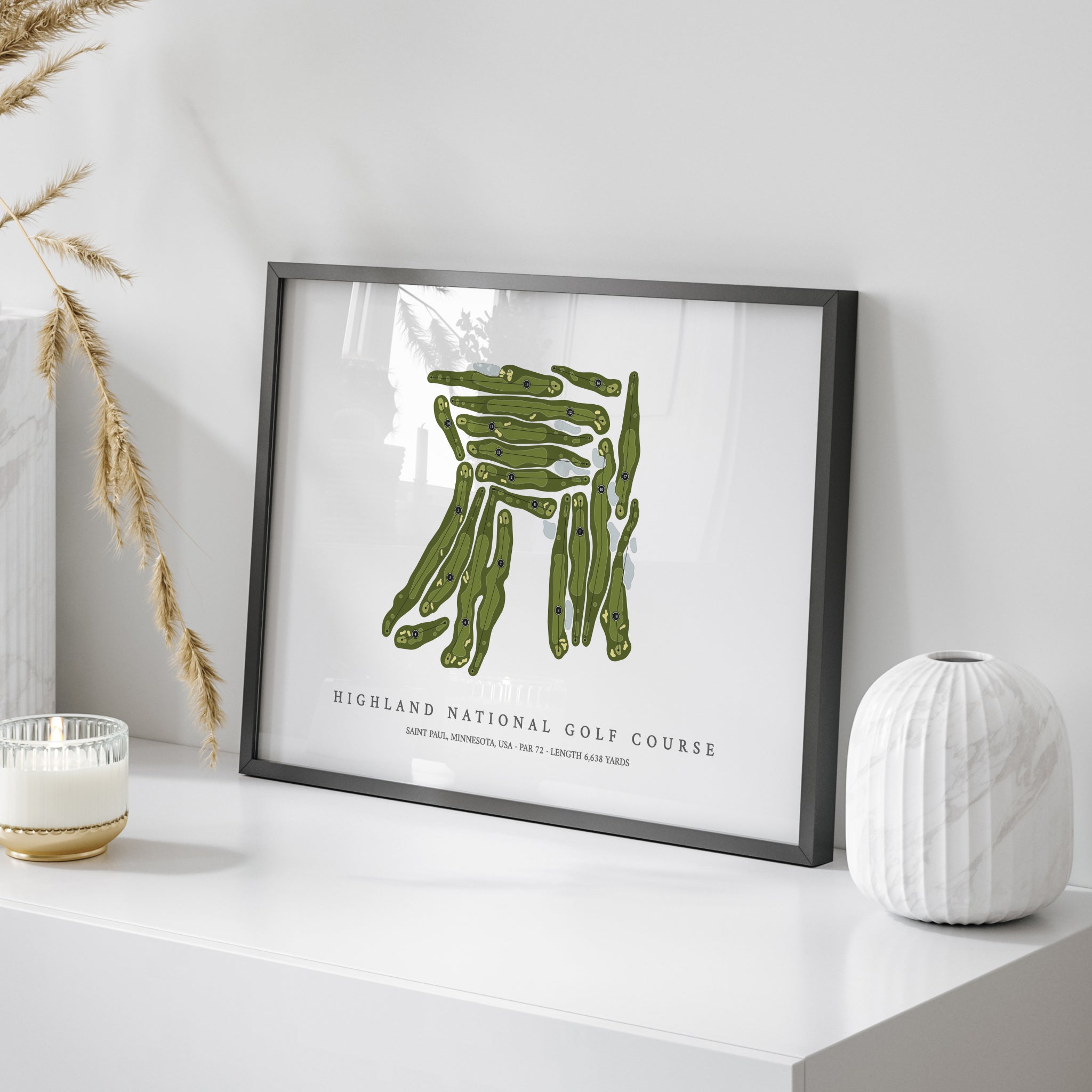 Highland National Golf Course | Golf Course Map | On Table