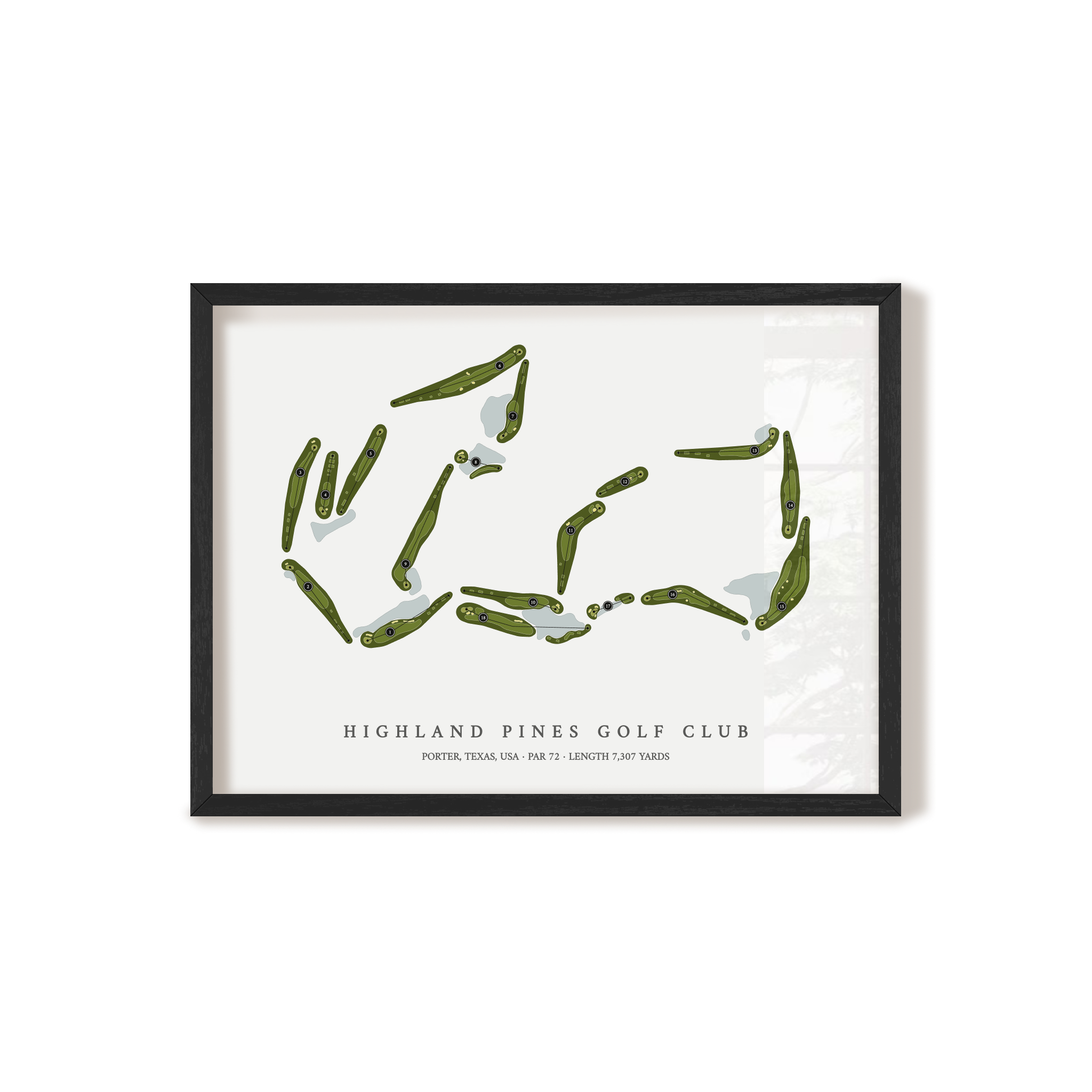 Highland Pines Golf Club | Golf Course Map | Black+Frame