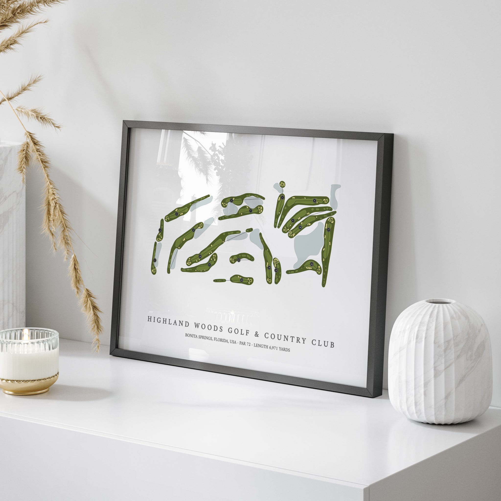 Highland Woods Golf & Country Club | Golf Course Map | On+Table