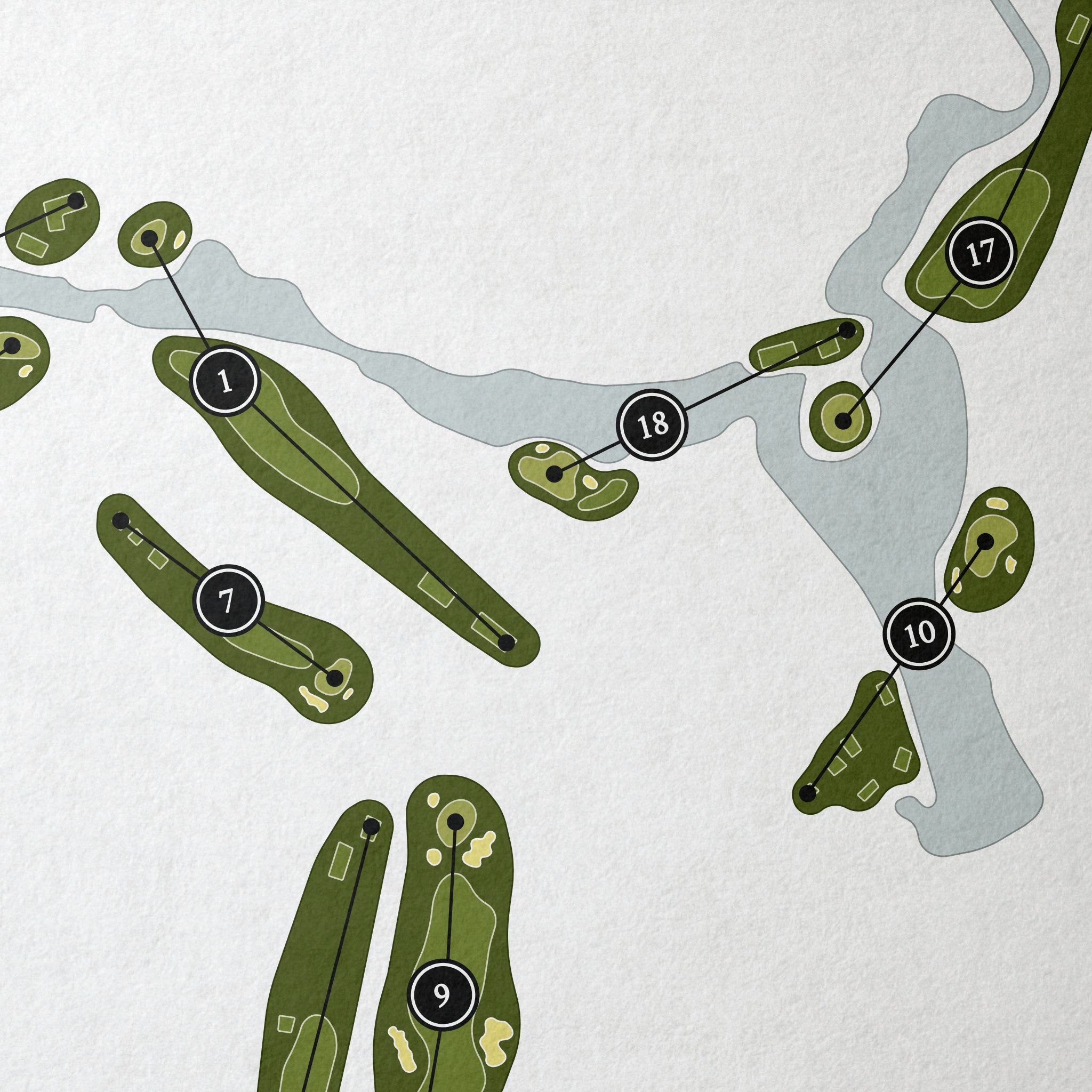 Highlands Falls Country Club | Golf Course Map | Close Up