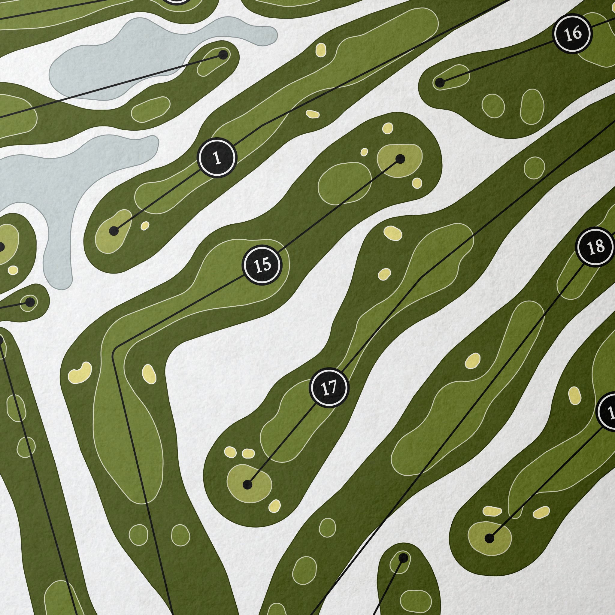 Highlands of Donegal Golf Course | Golf Course Map | Close Up
