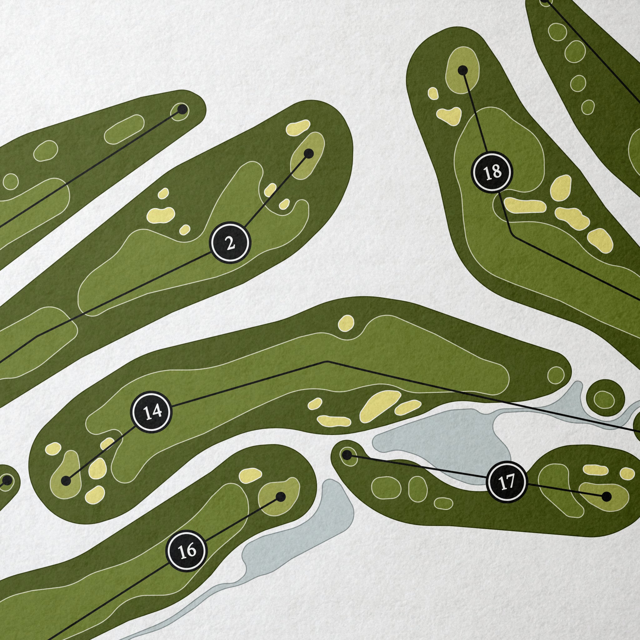 Highlands of Elgin | Golf Course Map | Close+Up