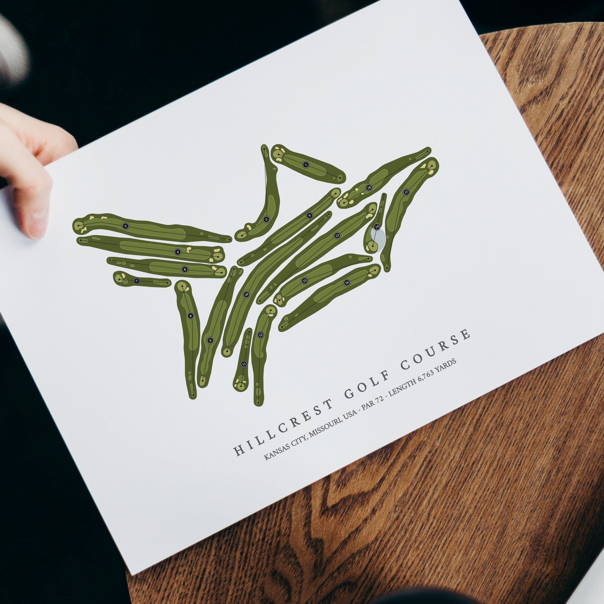 Hillcrest Golf Course | Golf Course Map | With Laptop