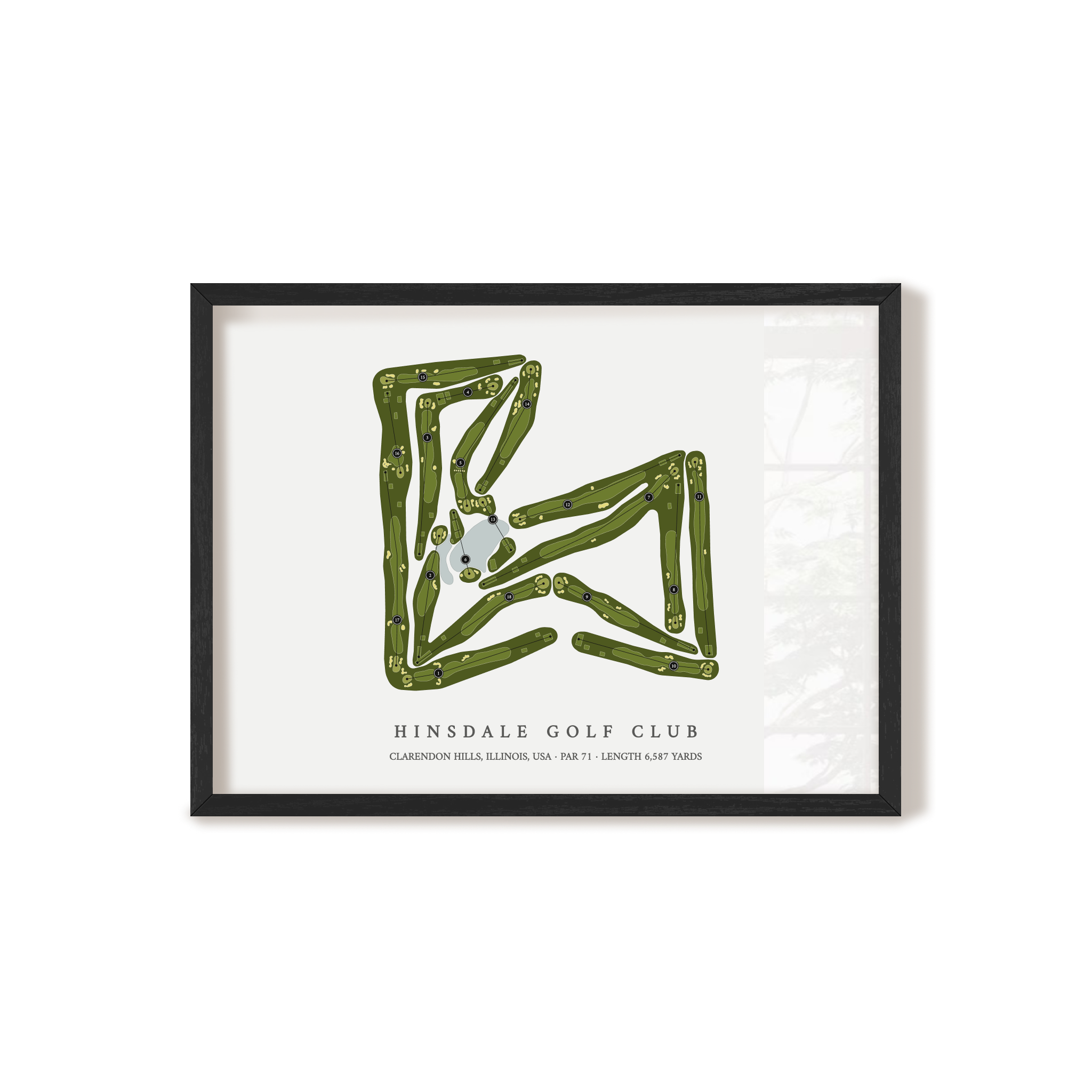 Hinsdale Golf Club | Golf Course Map | Black+Frame