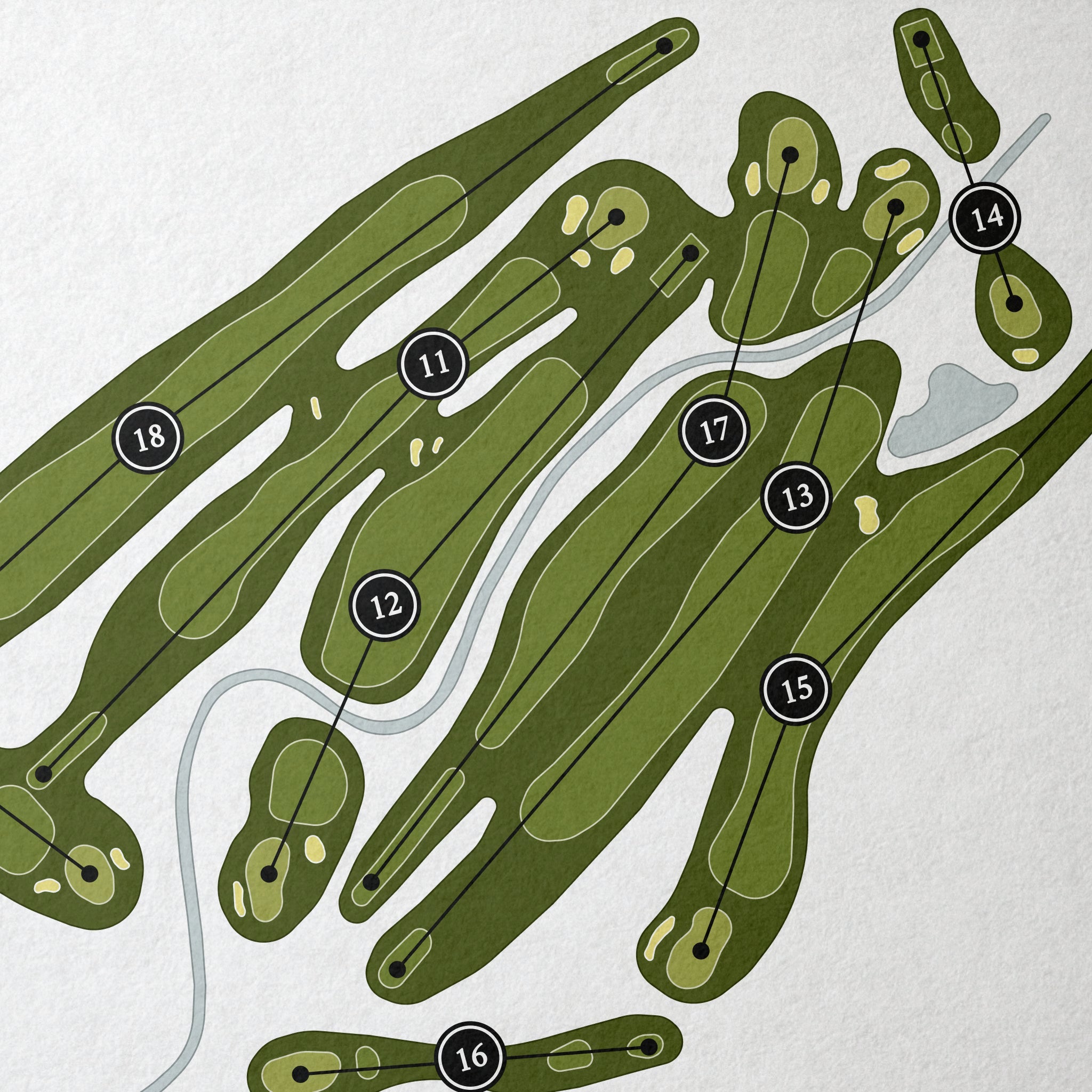 Hobble Creek Golf Course | Golf Course Print | Close Up