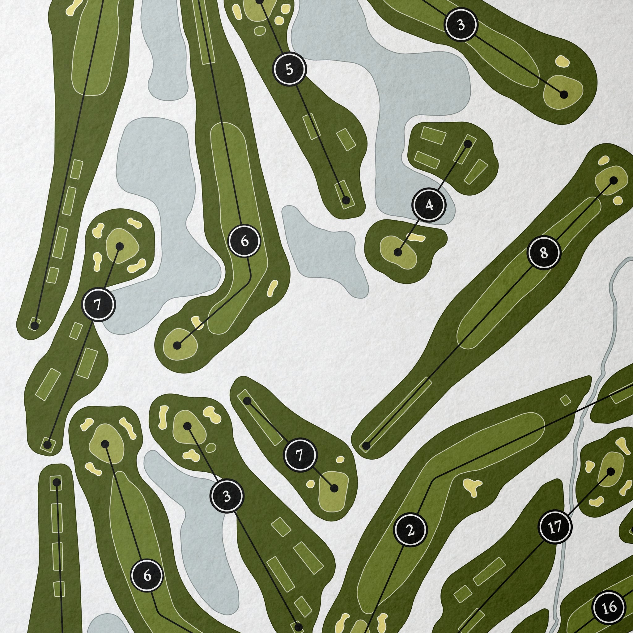 Hog Neck Golf Course | Golf Course Print | Close Up