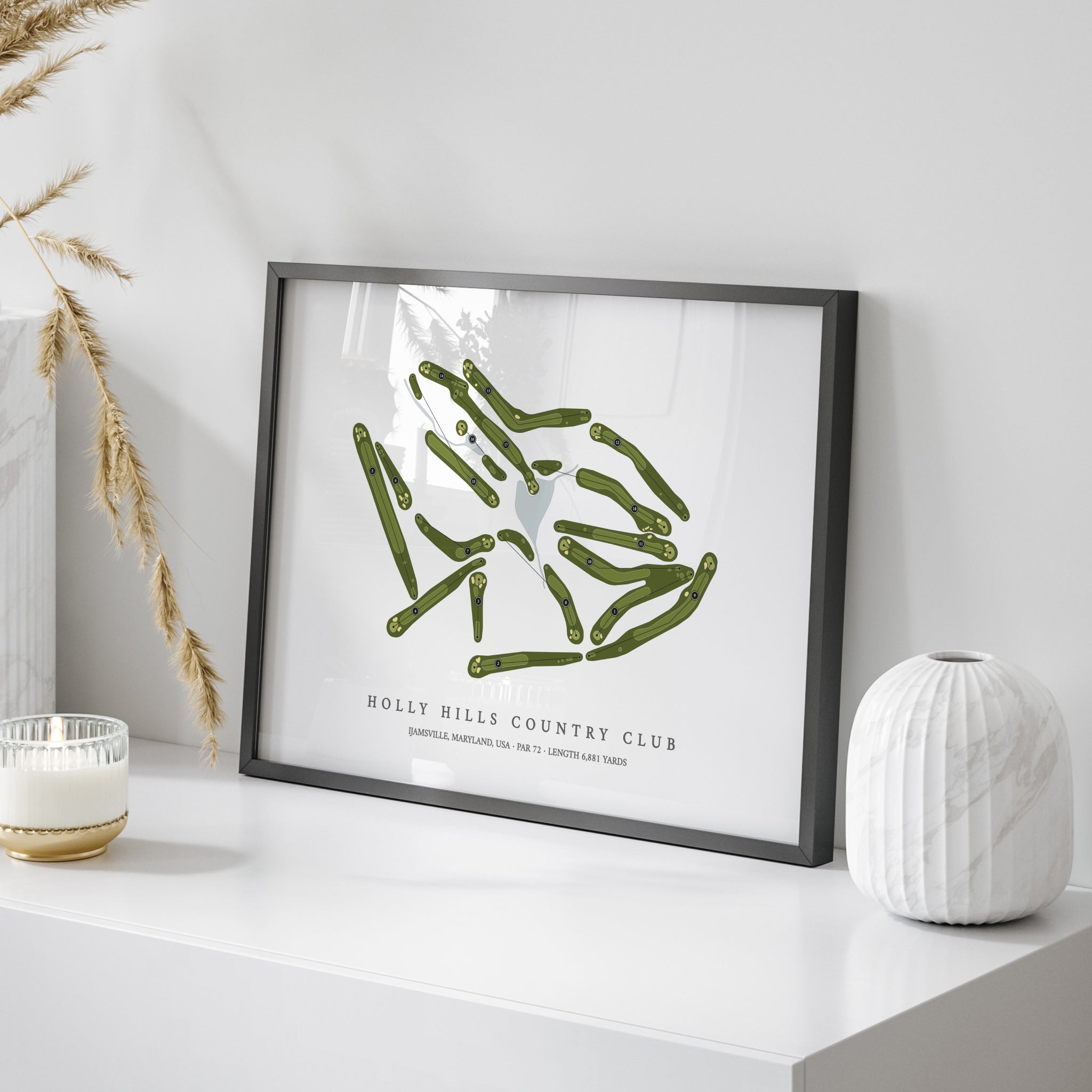 Holly Hills Country Club | Golf Course Map | On Table
