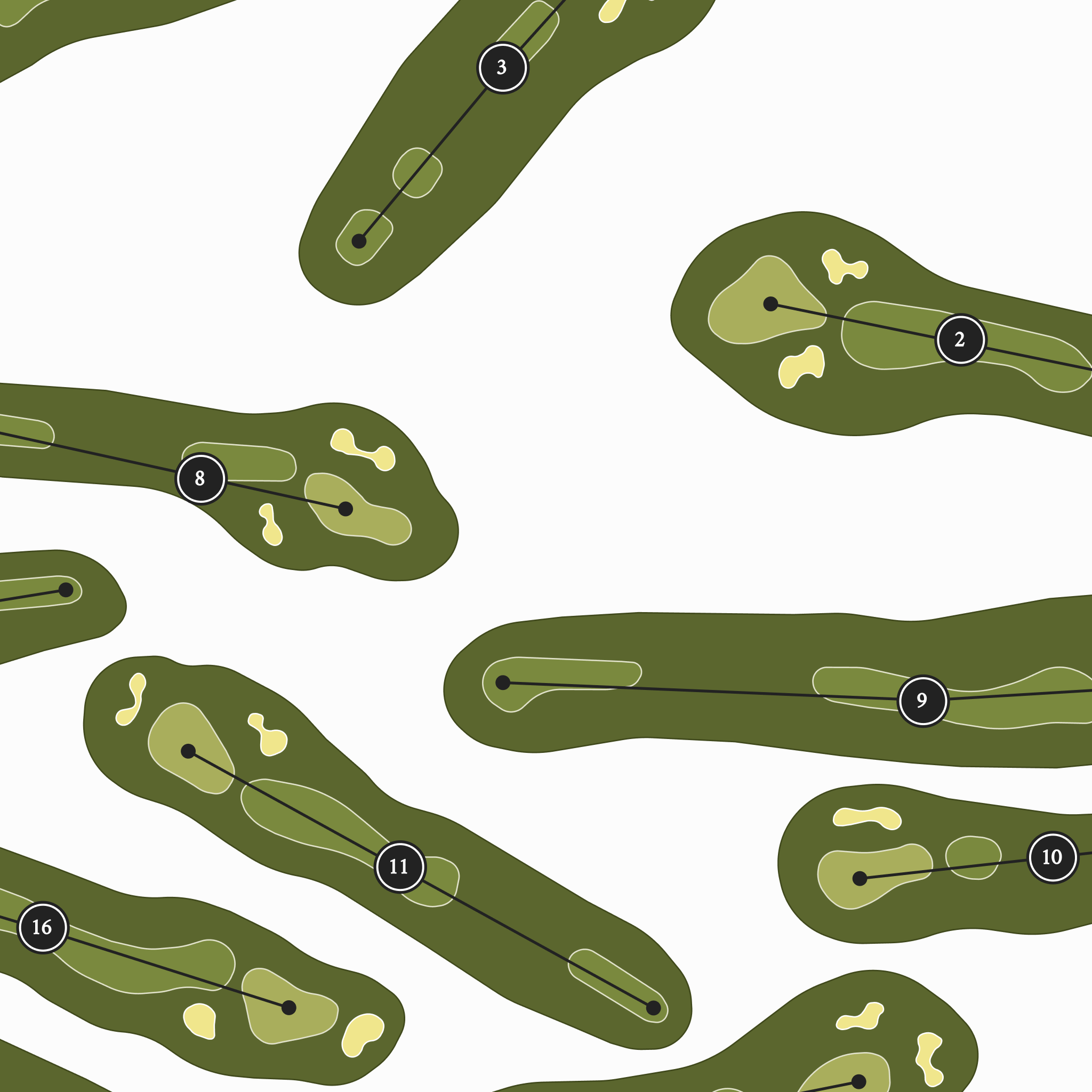 Holly Ridge Golf Club | Golf Course Map | Close Up