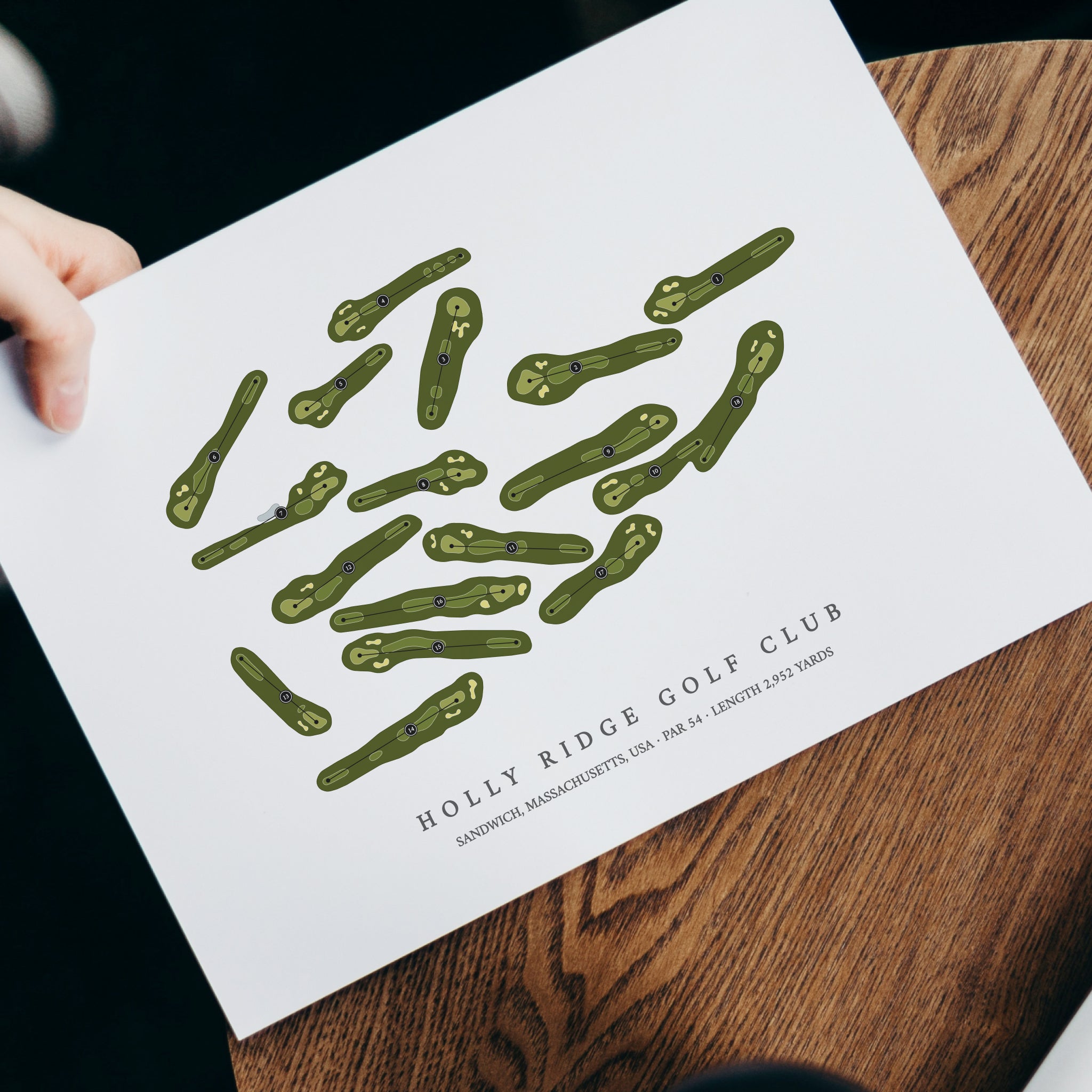 Holly Ridge Golf Club | Golf Course Map | With Laptop