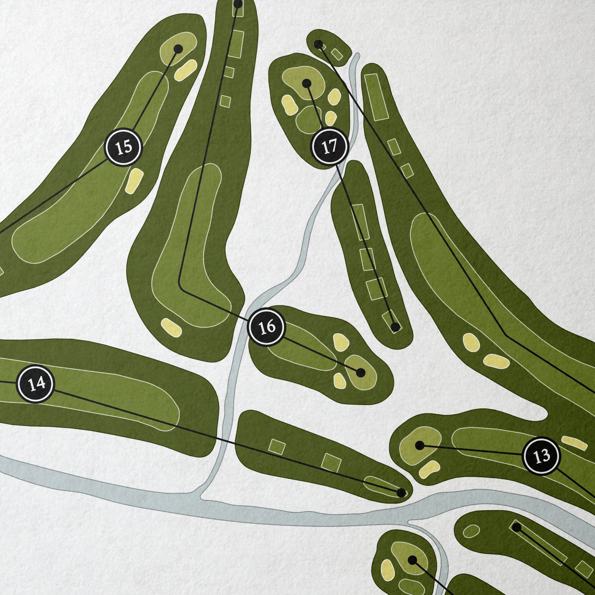 Hoover Country Club | Golf Course Map | Close Up