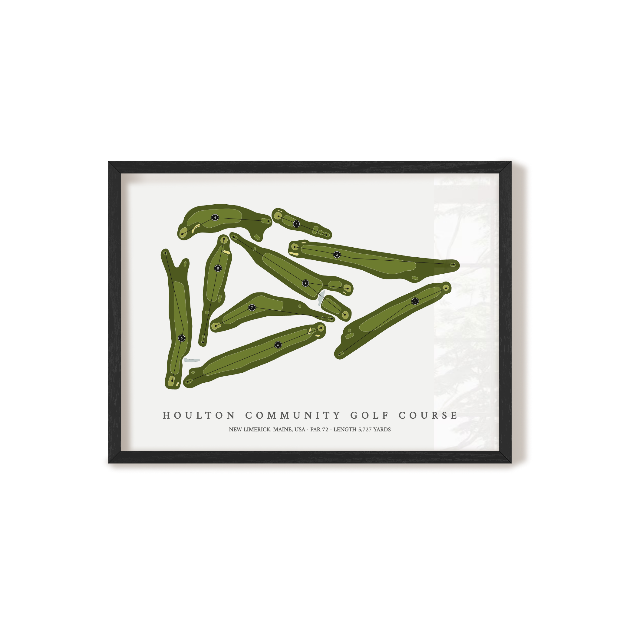 Houlton Community Golf Course | Golf Course Print | Black Frame