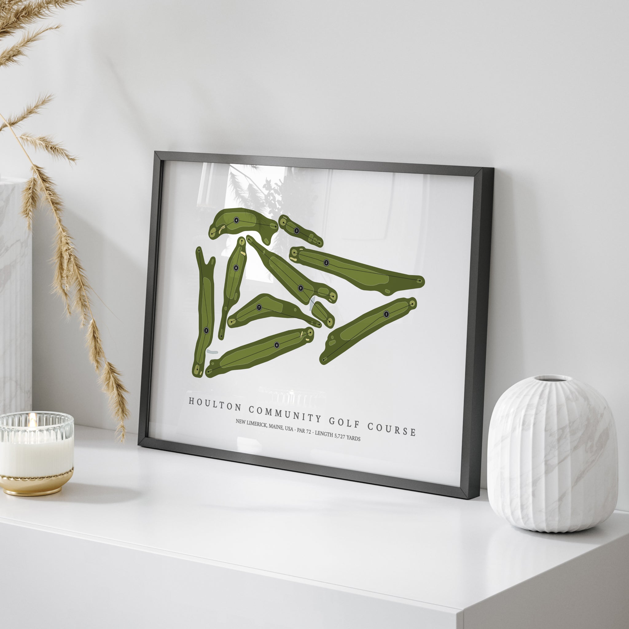 Houlton Community Golf Course | Golf Course Print | On Table