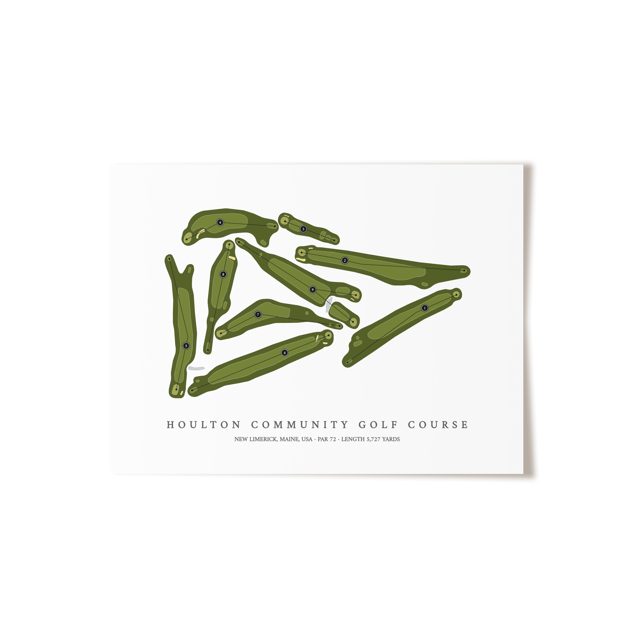 Houlton Community Golf Course | Golf Course Print | Unframed