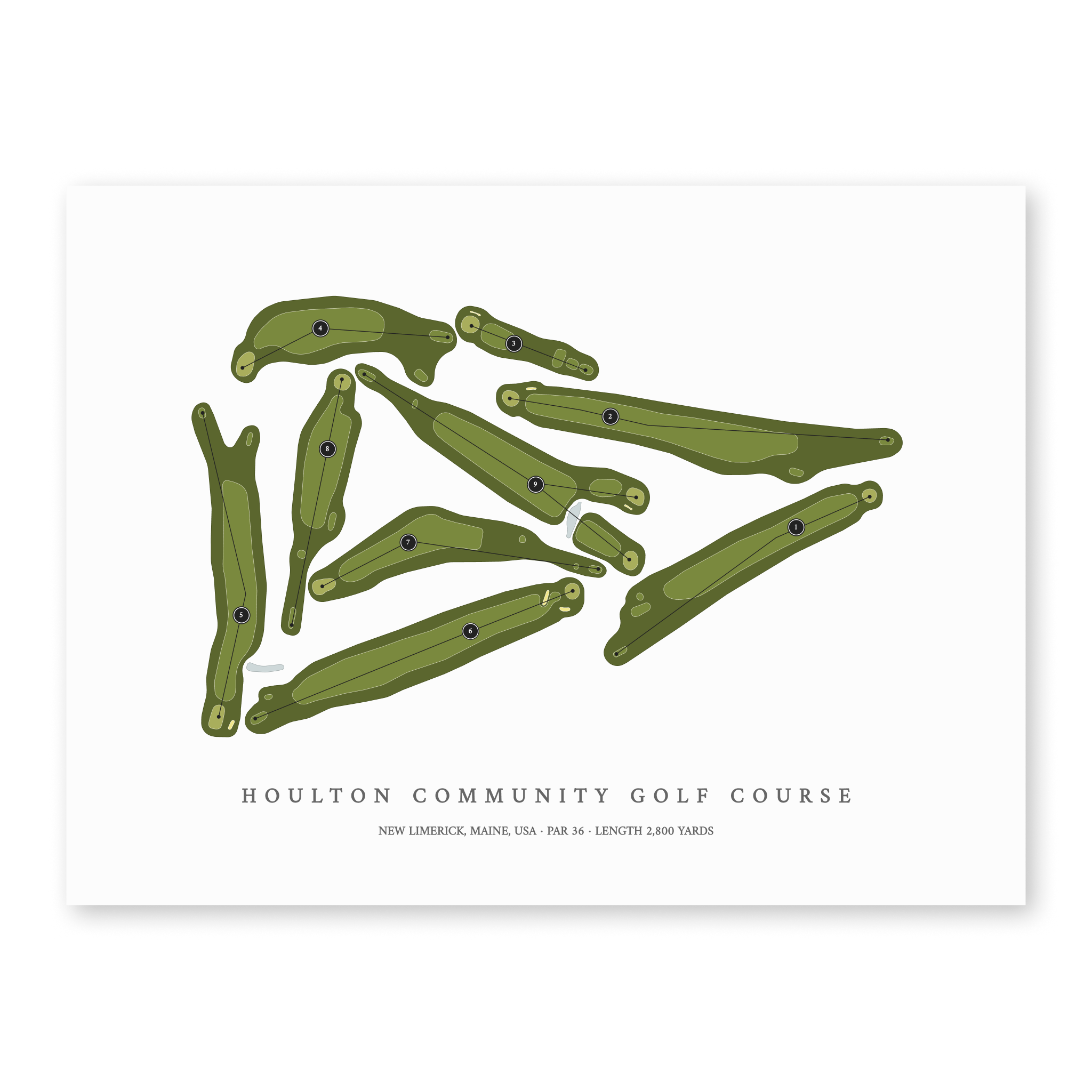 Houlton Community Golf Course Golf Course Map