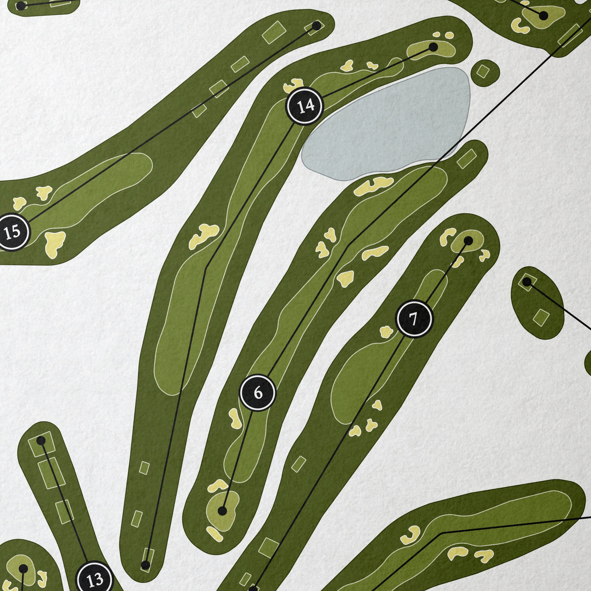 Hudson National Golf Club | Golf Course Print | Close+Up
