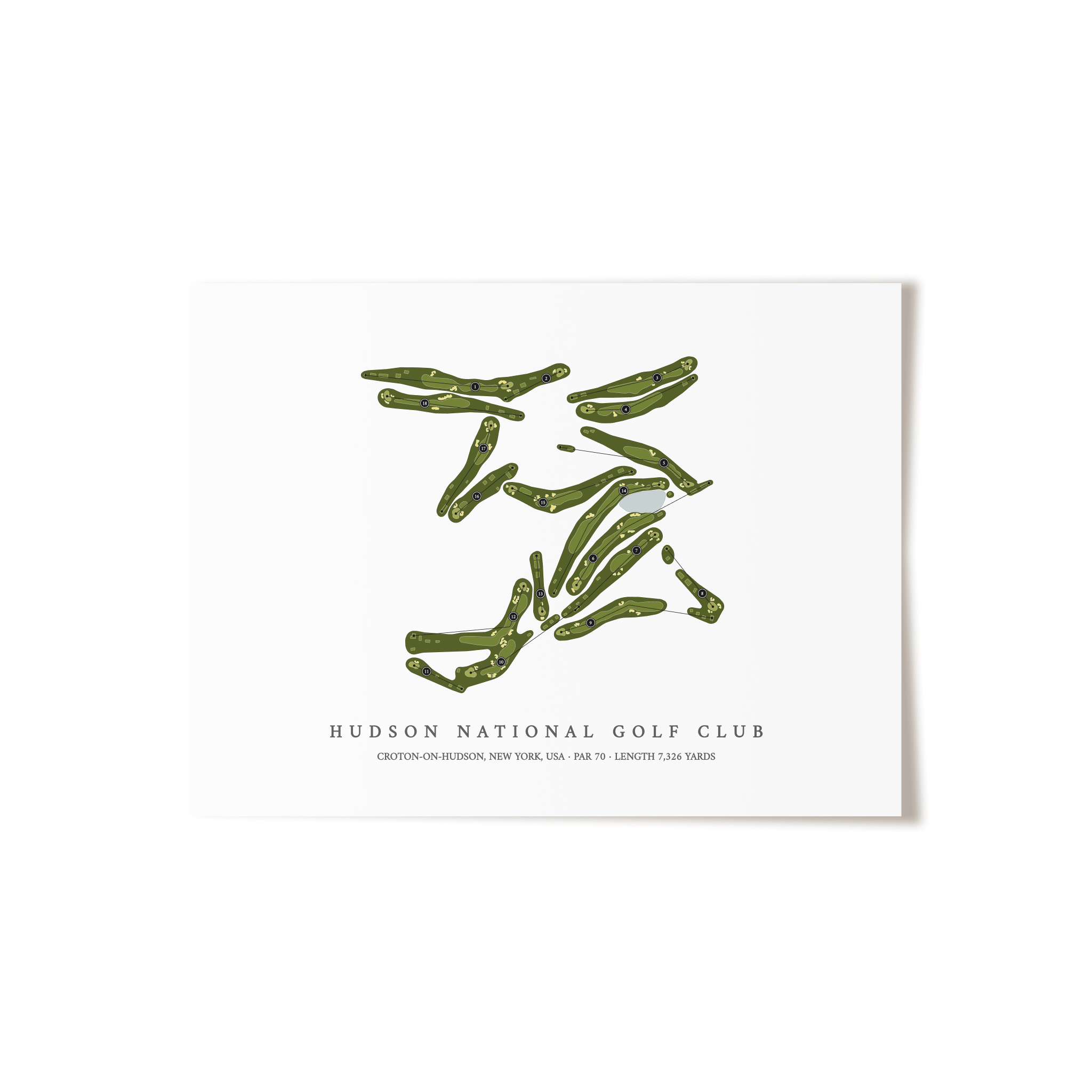 Hudson National Golf Club | Golf Course Map | Unframed