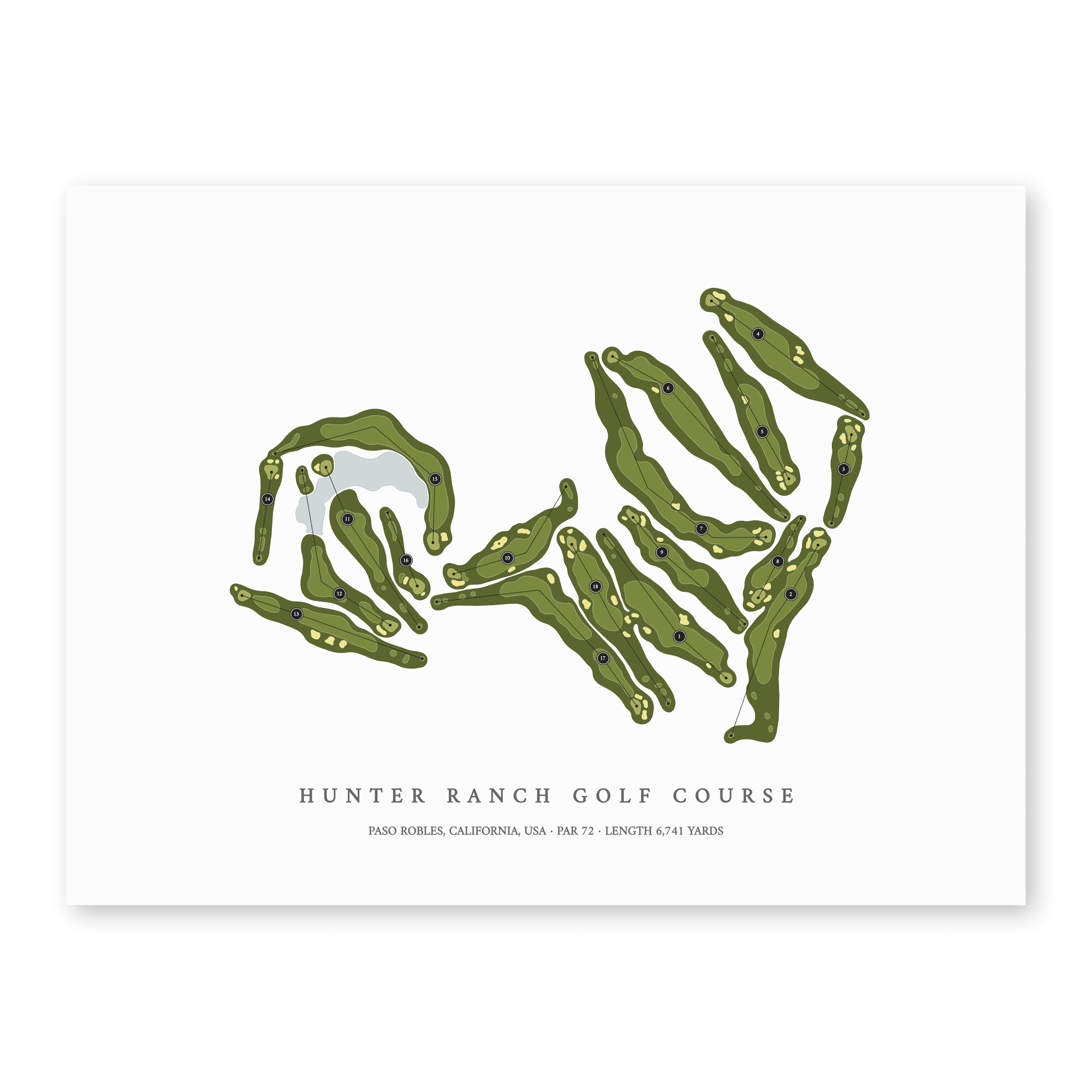 Hunter Ranch Golf Course | Golf Course Print | Unframed