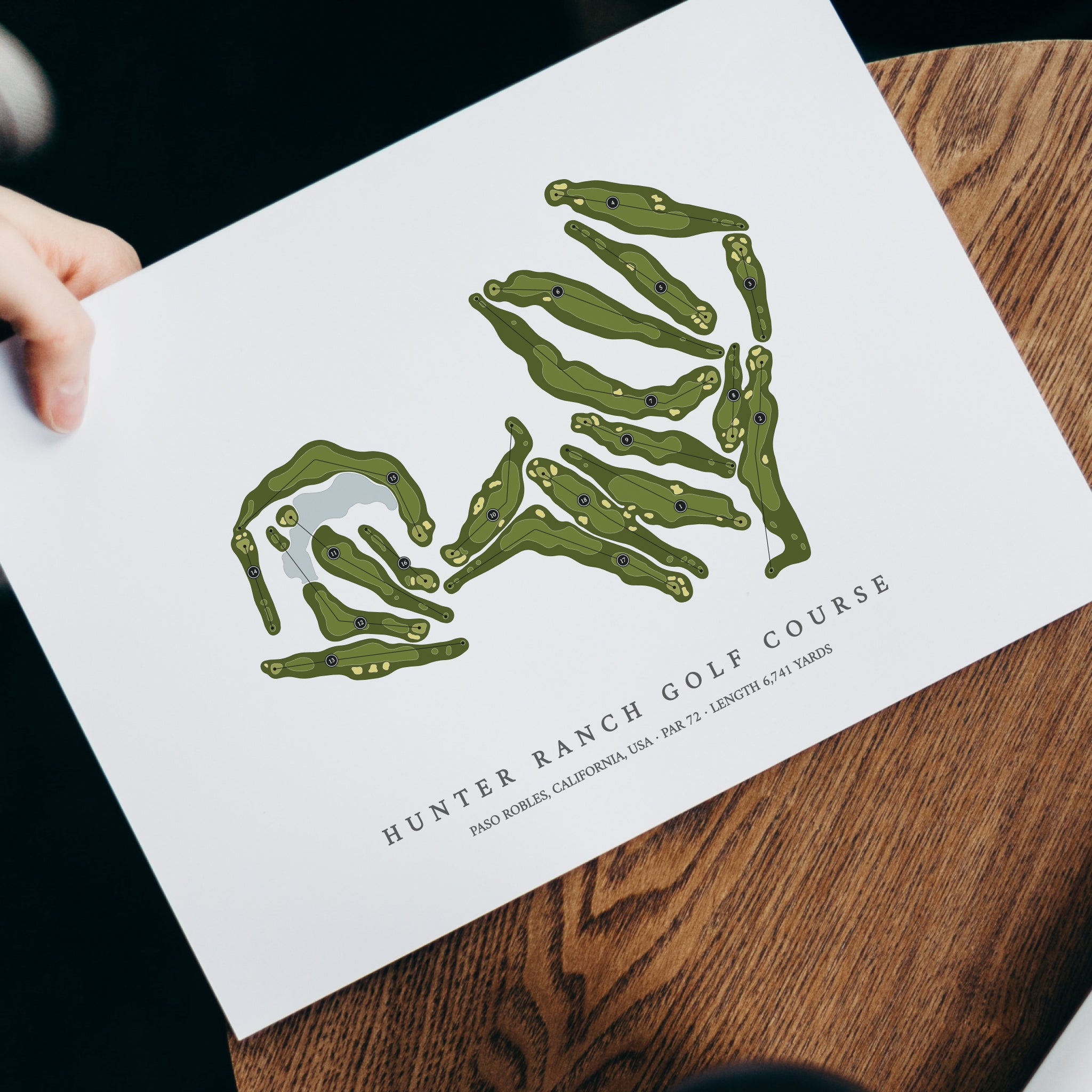 Hunter Ranch Golf Course | Golf Course Print | With Laptop