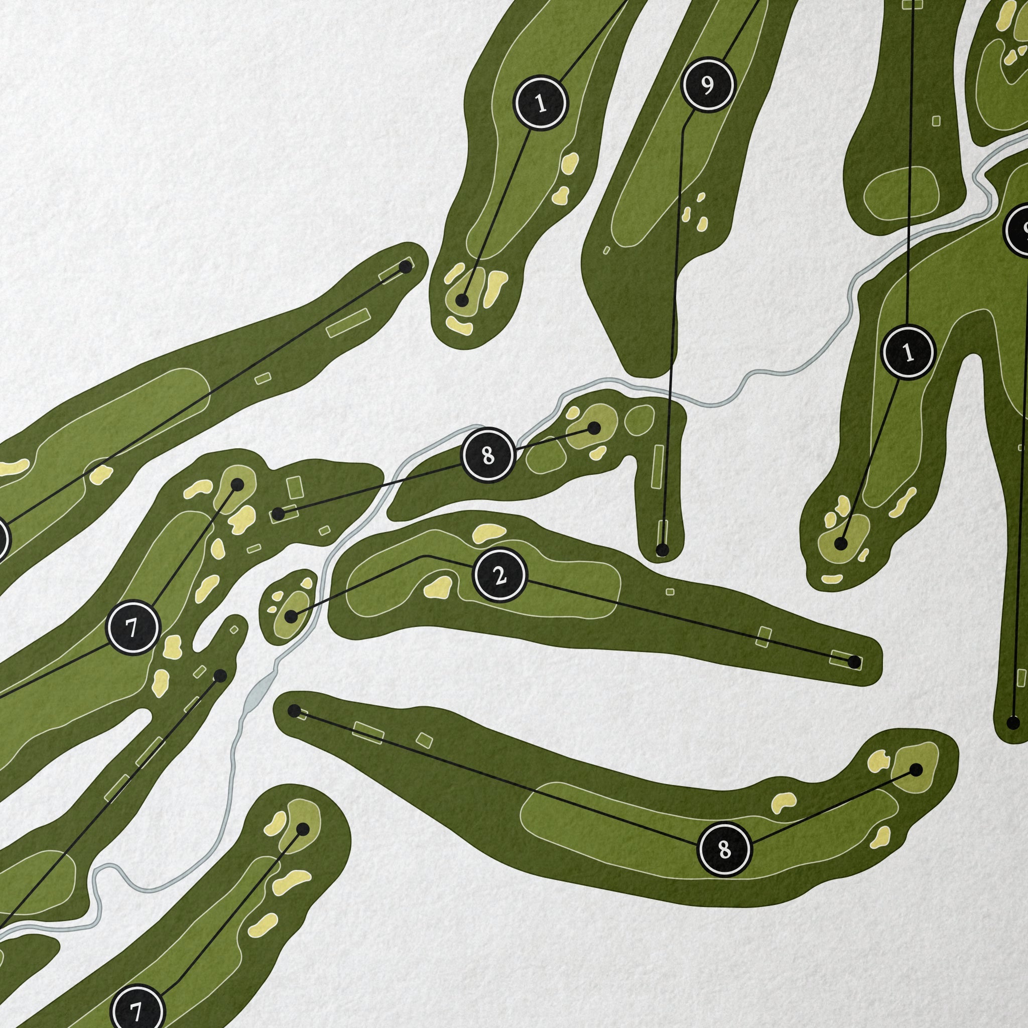 Huntingdon Valley Country Club | Golf Course Print | Close Up