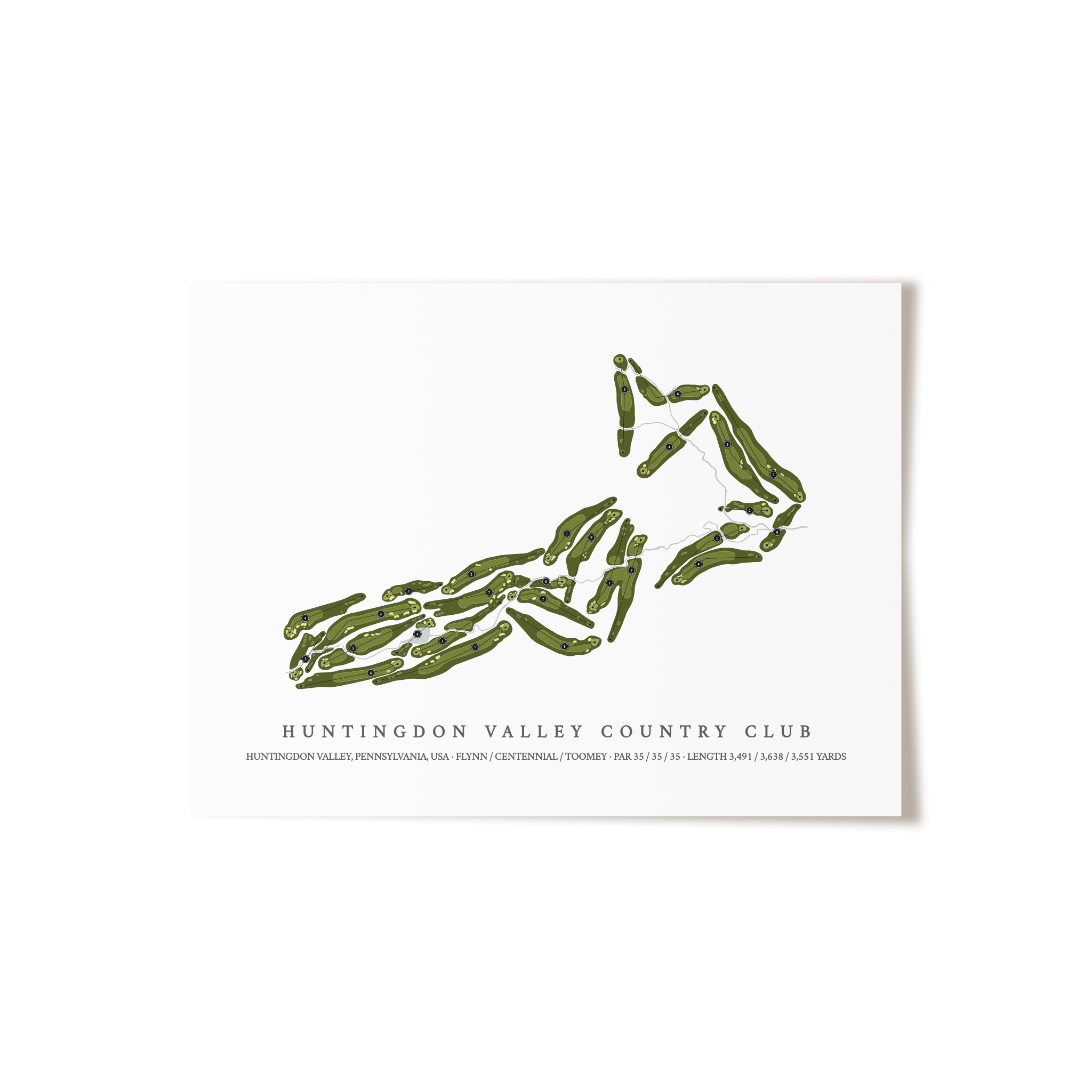 Huntingdon Valley Country Club | Golf Course Print | Unframed