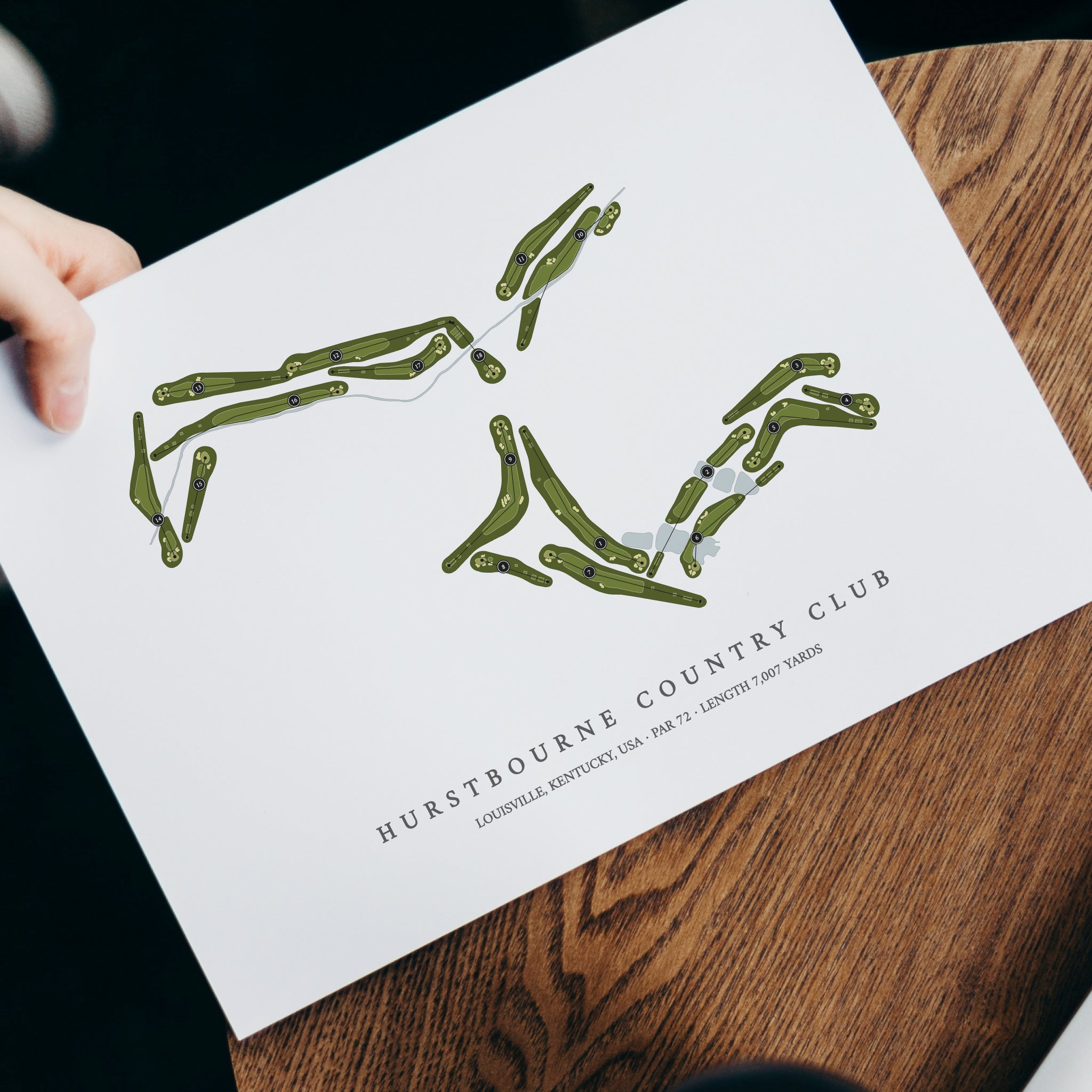 Hurstbourne Country Club | Golf Course Map | With Laptop