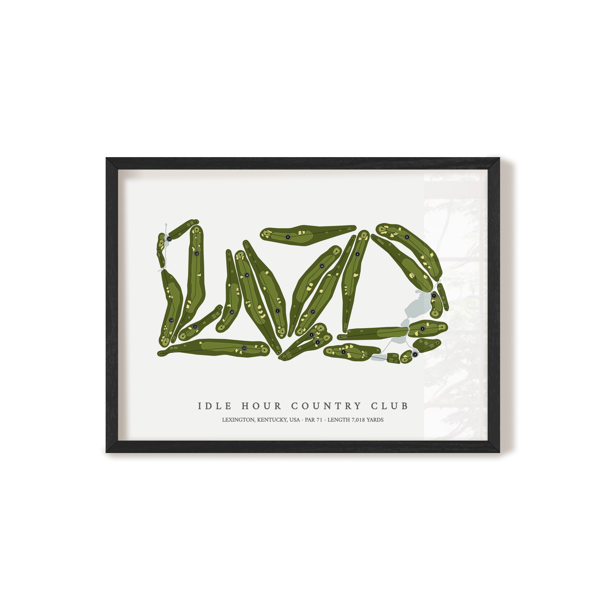 Idle Hour Country Club | Golf Course Map | Black+Frame