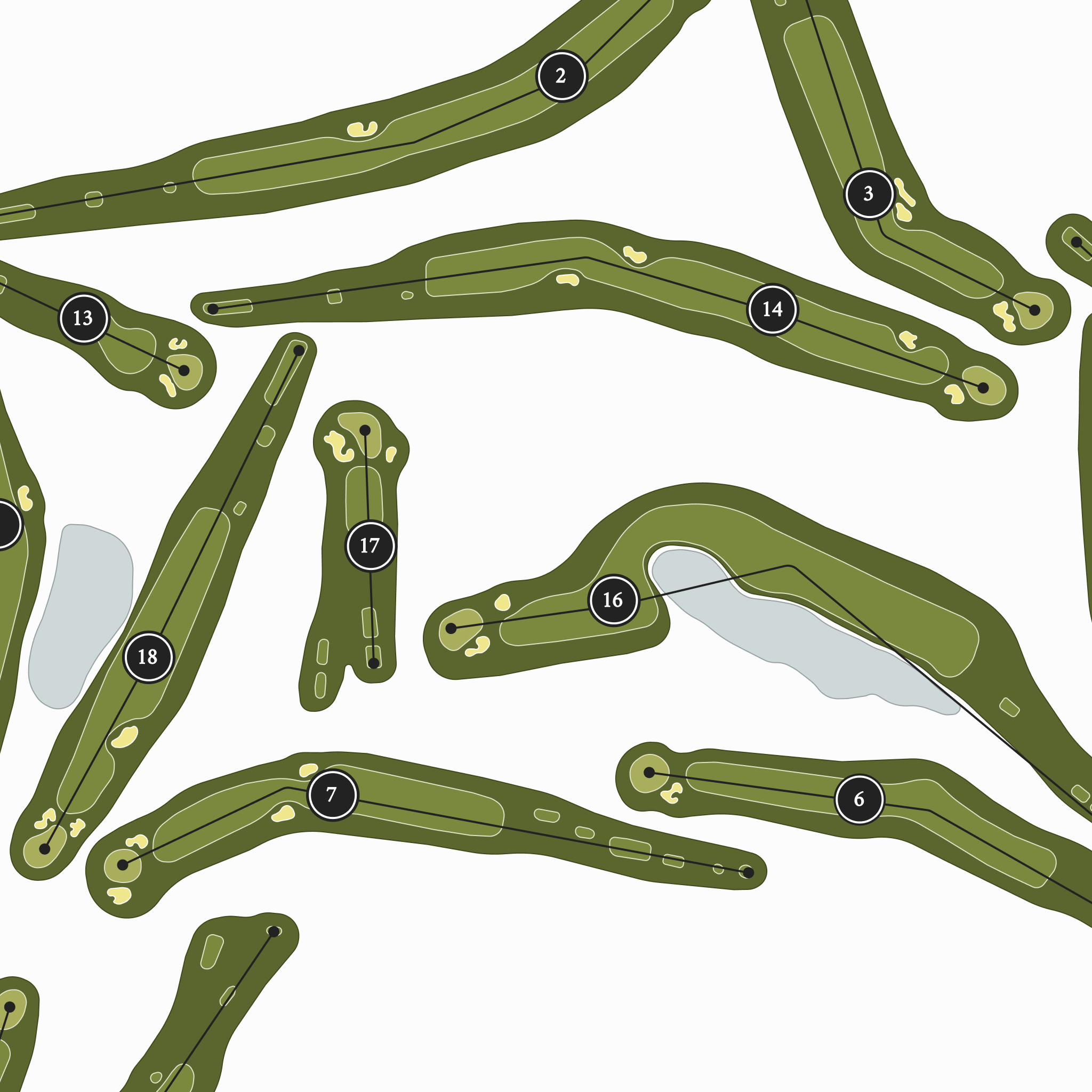 Illahe Hills Country Club | Golf Course Print | Close Up