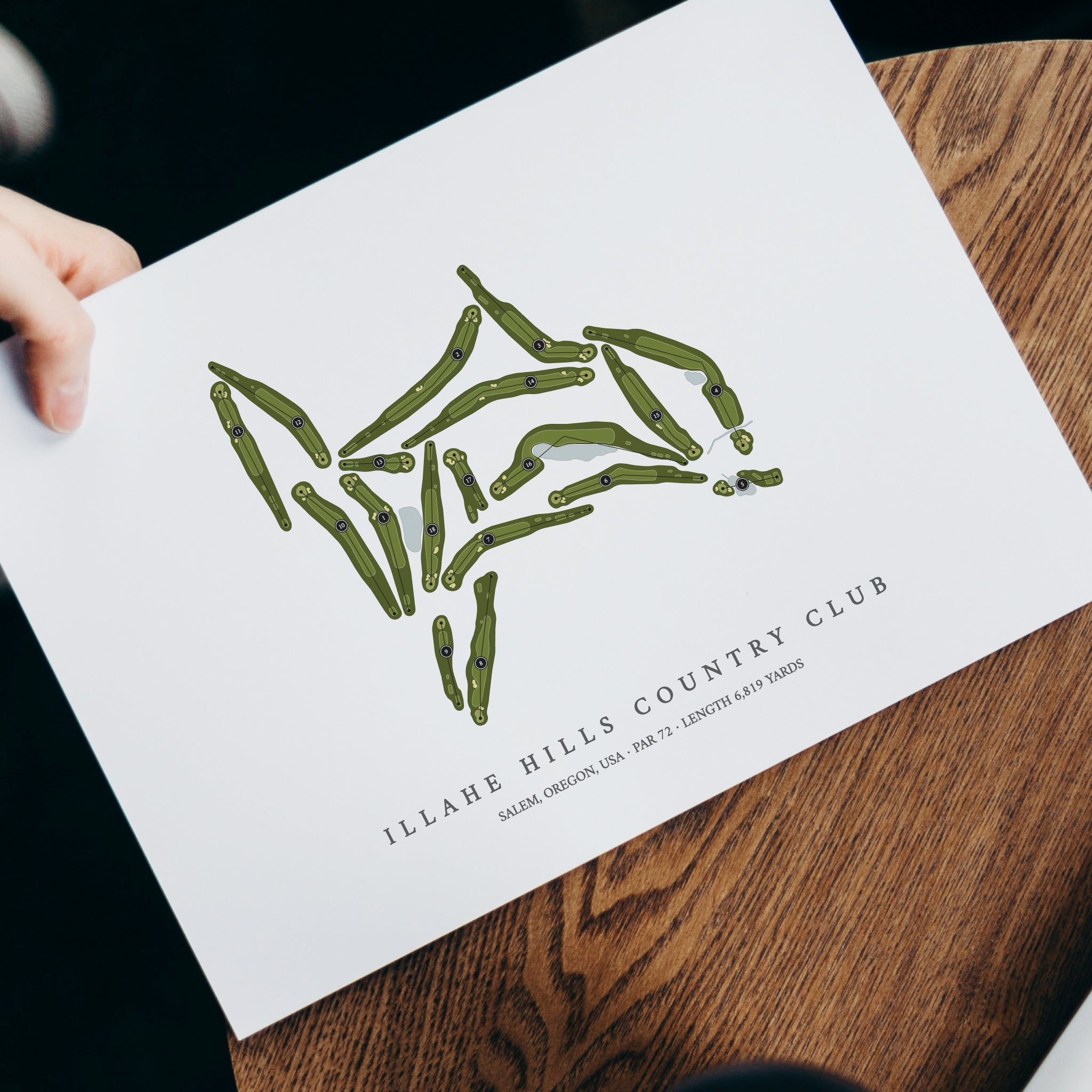 Illahe Hills Country Club | Golf Course Print | With Laptop