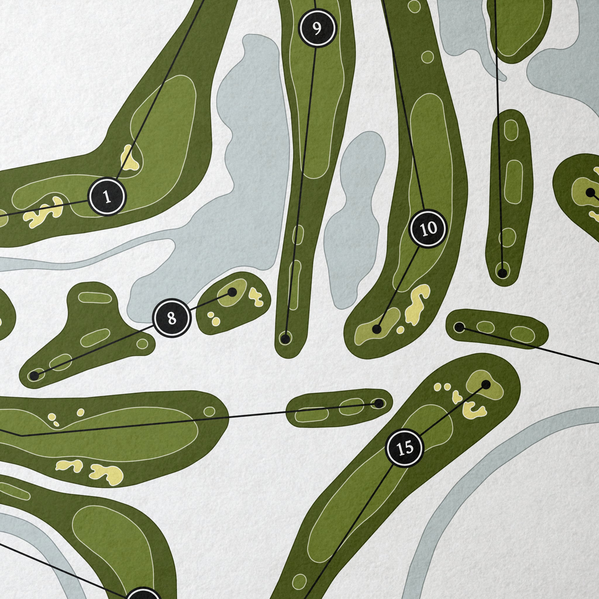 Indian Creek Golf Course - Creek Course | Golf Course Map | Close+Up
