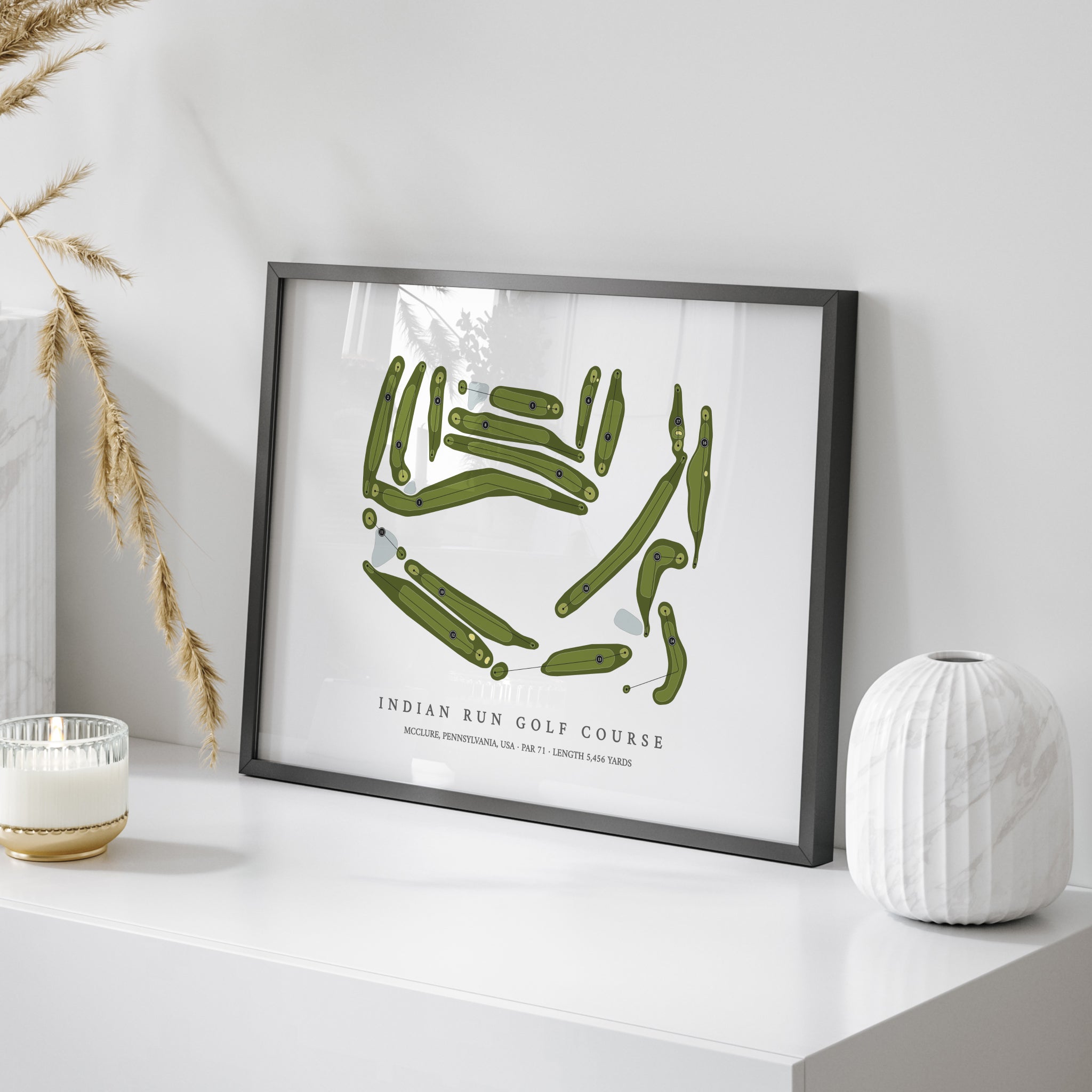Indian Run Golf Course | Golf Course Map | On Table