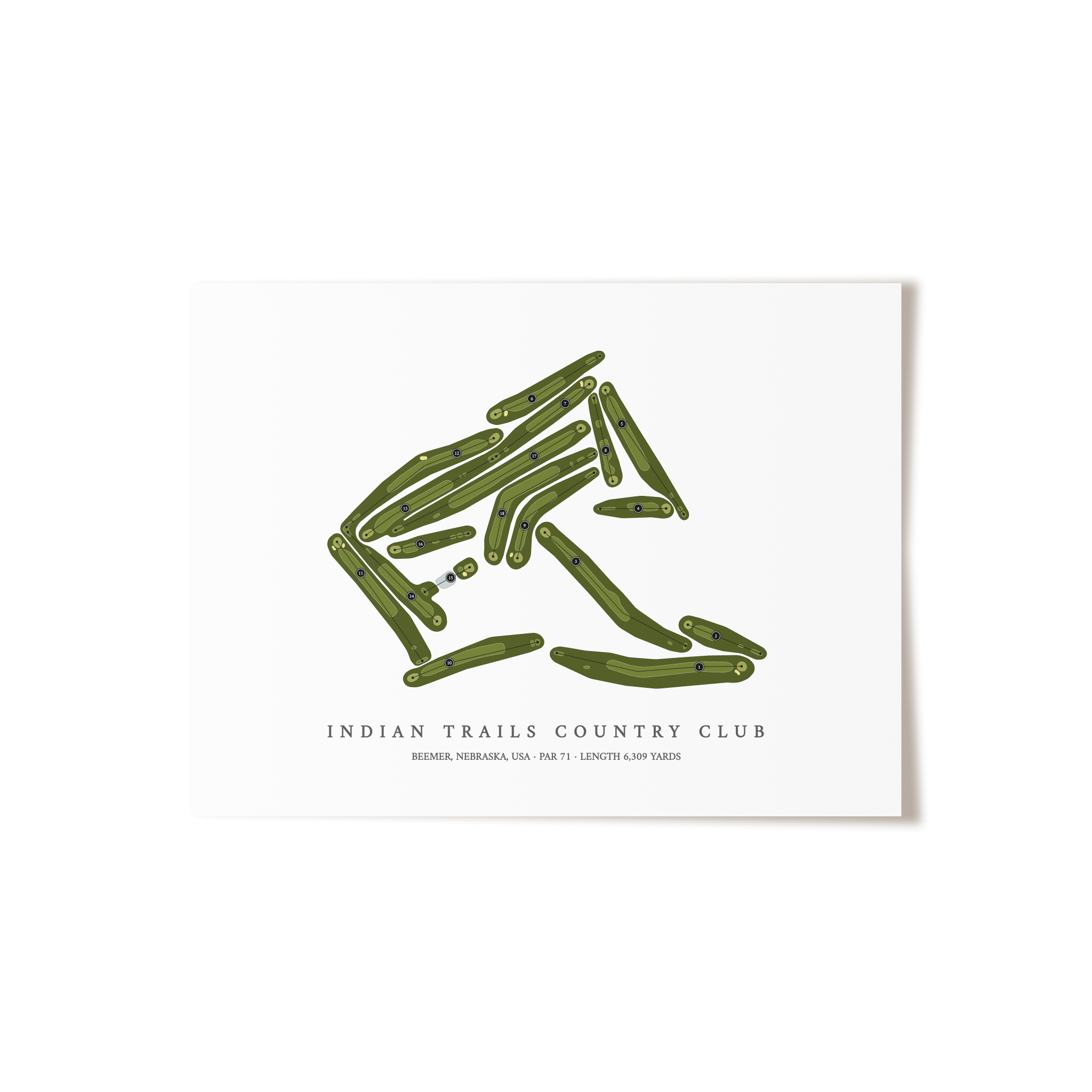 Indian Trails Country Club | Golf Course Print | Unframed