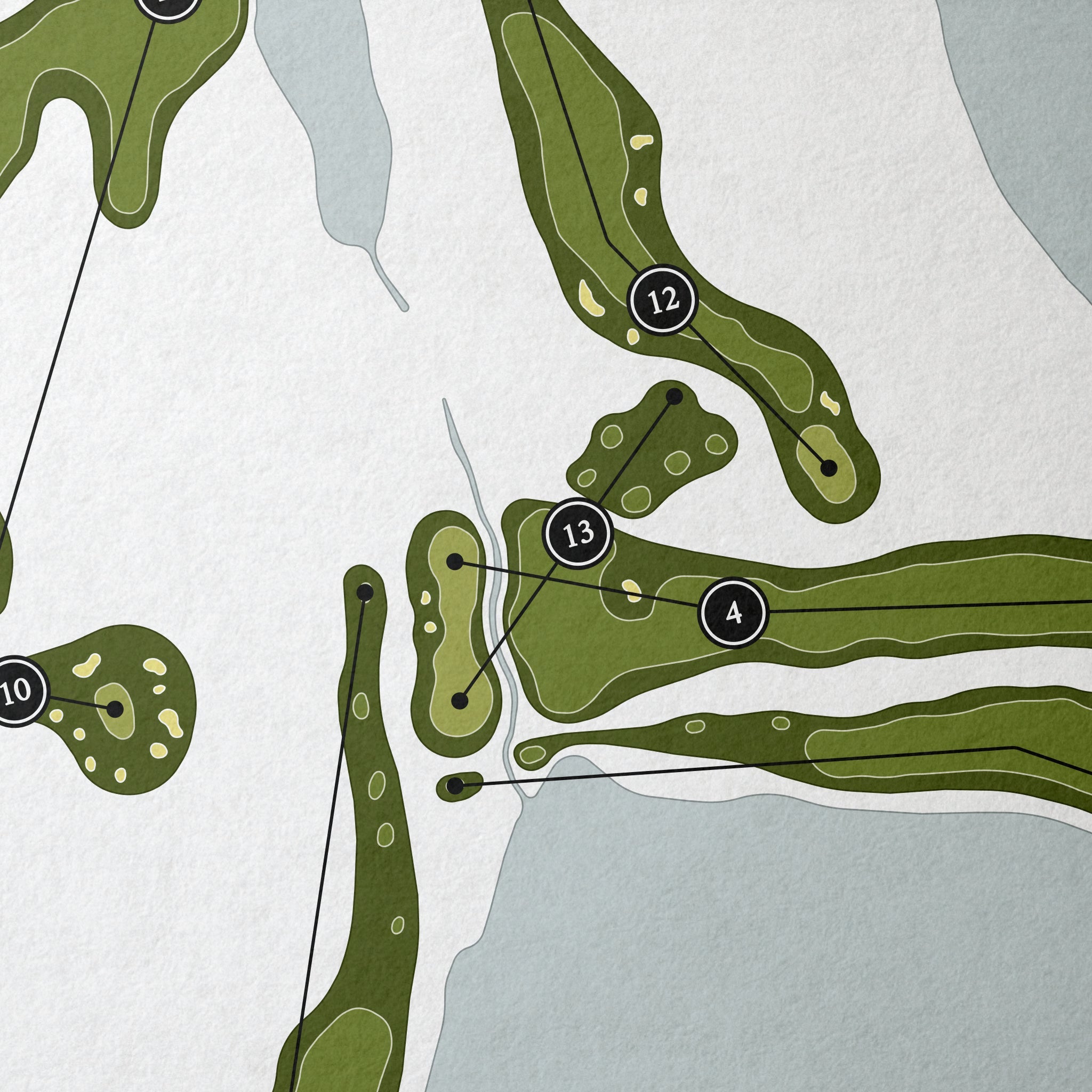 Indianwood Golf & Country Club - New Course | Golf Course Map | Close Up