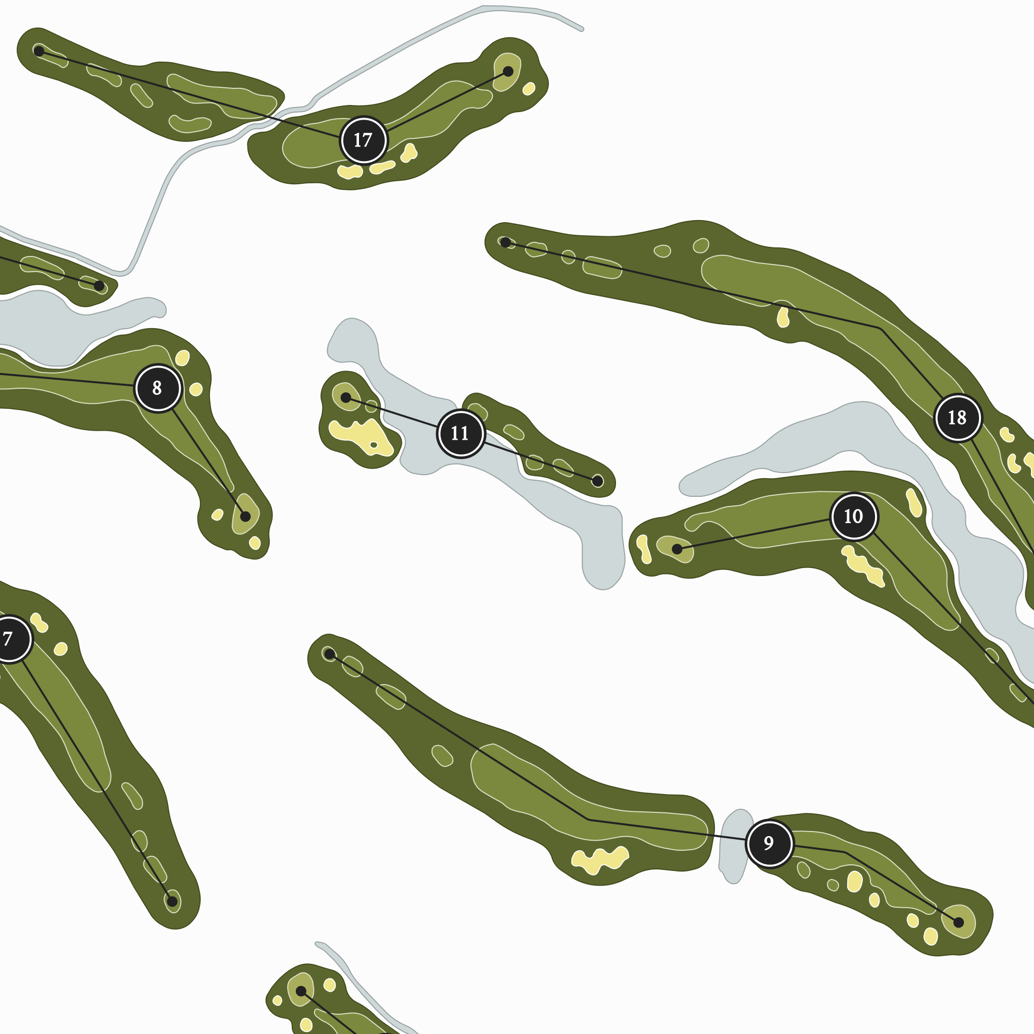 Indigo Creek Golf Club | Golf Course Map | Close Up
