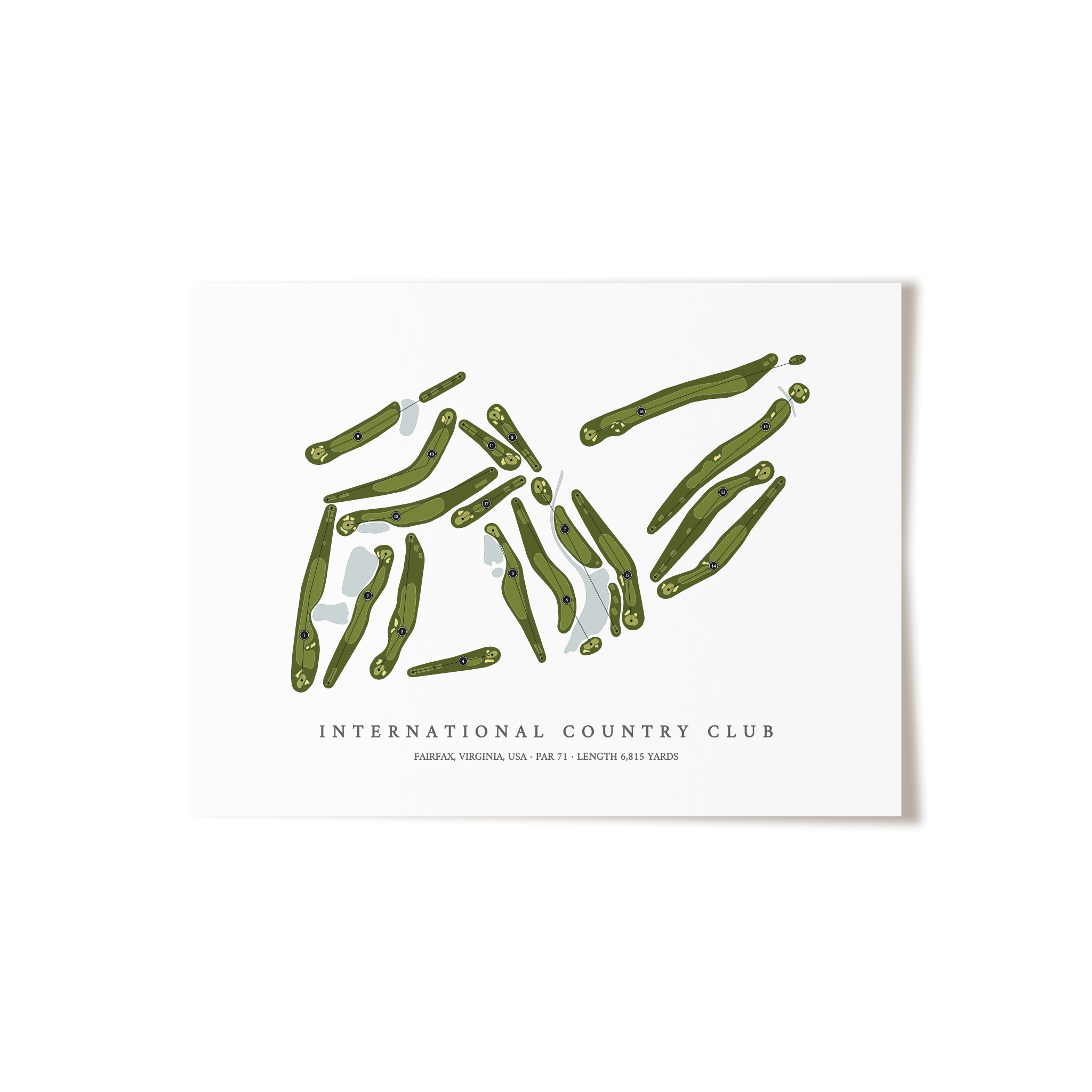 International Country Club | Golf Course Print | Unframed