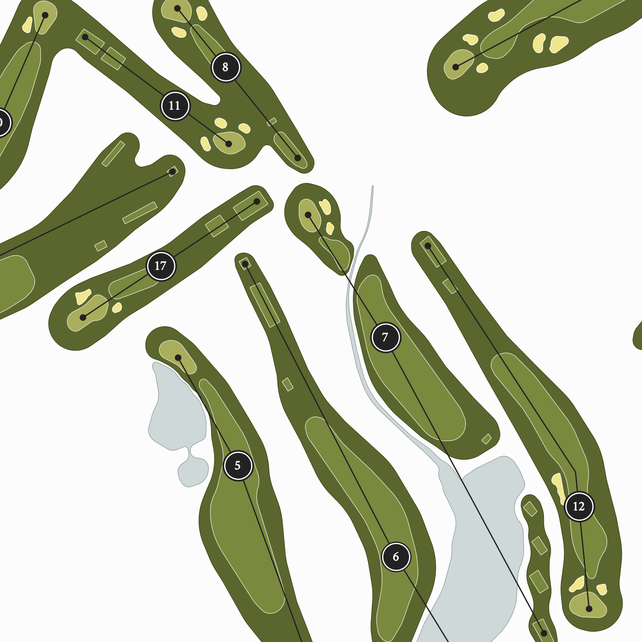 International Country Club | Golf Course Print | Close Up