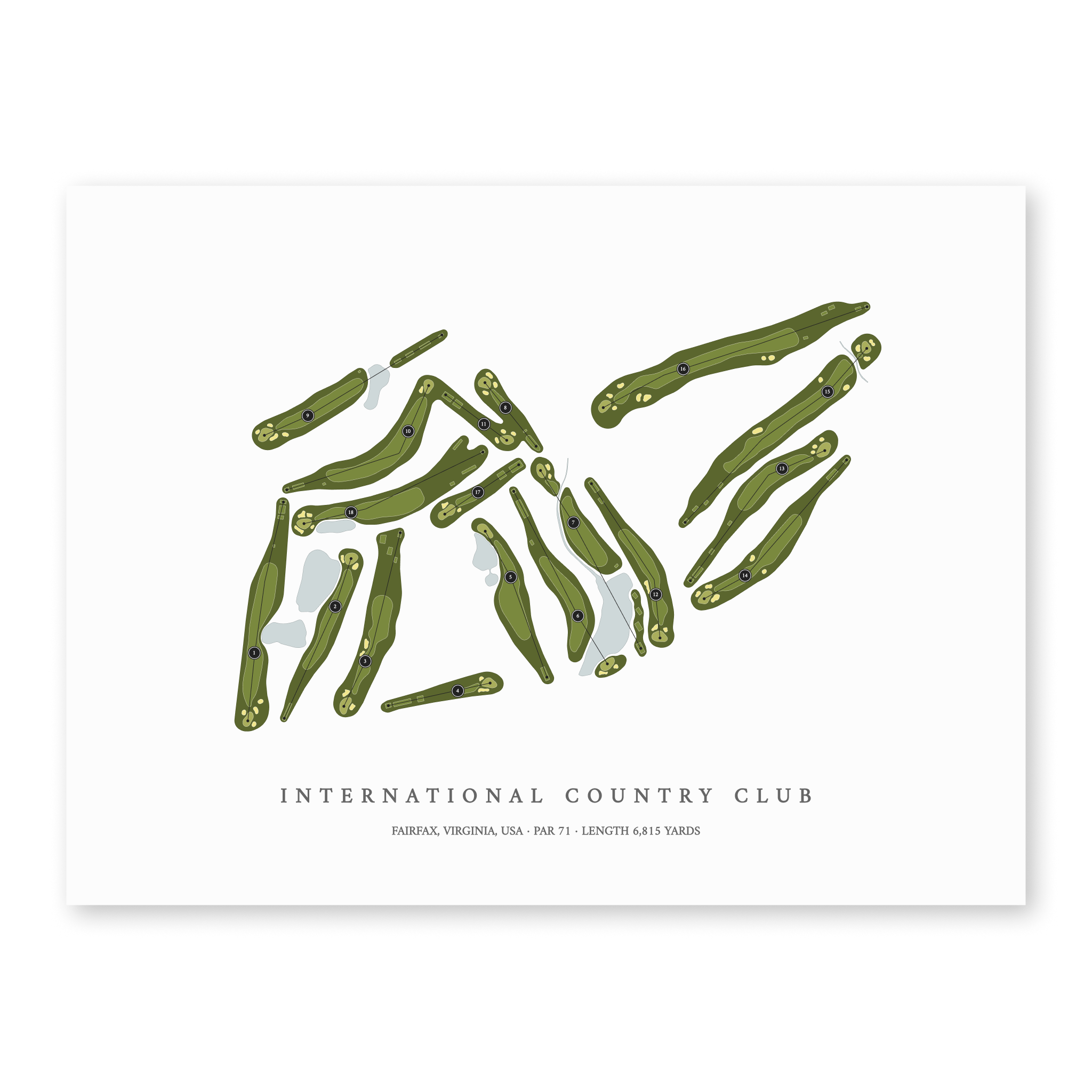 International Country Club | Golf Course Print | Unframed