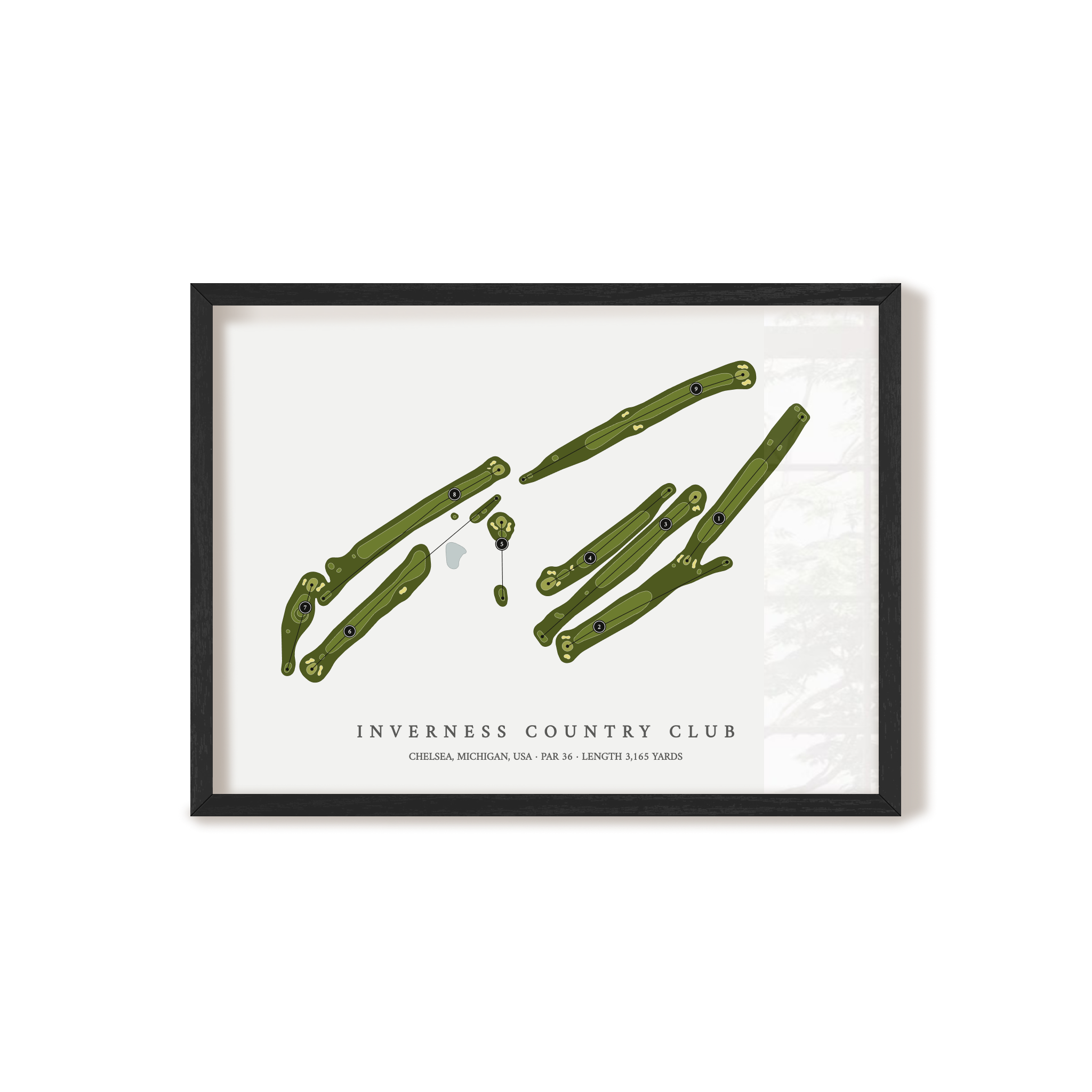 Inverness Country Club | Golf Course Print | Black+Frame