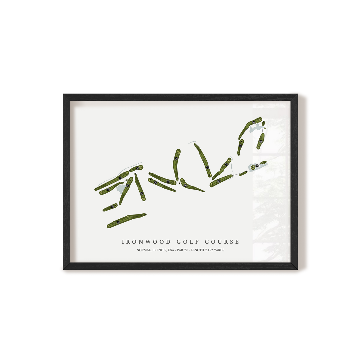 Ironwood Golf Course | Golf Course Print | Black Frame